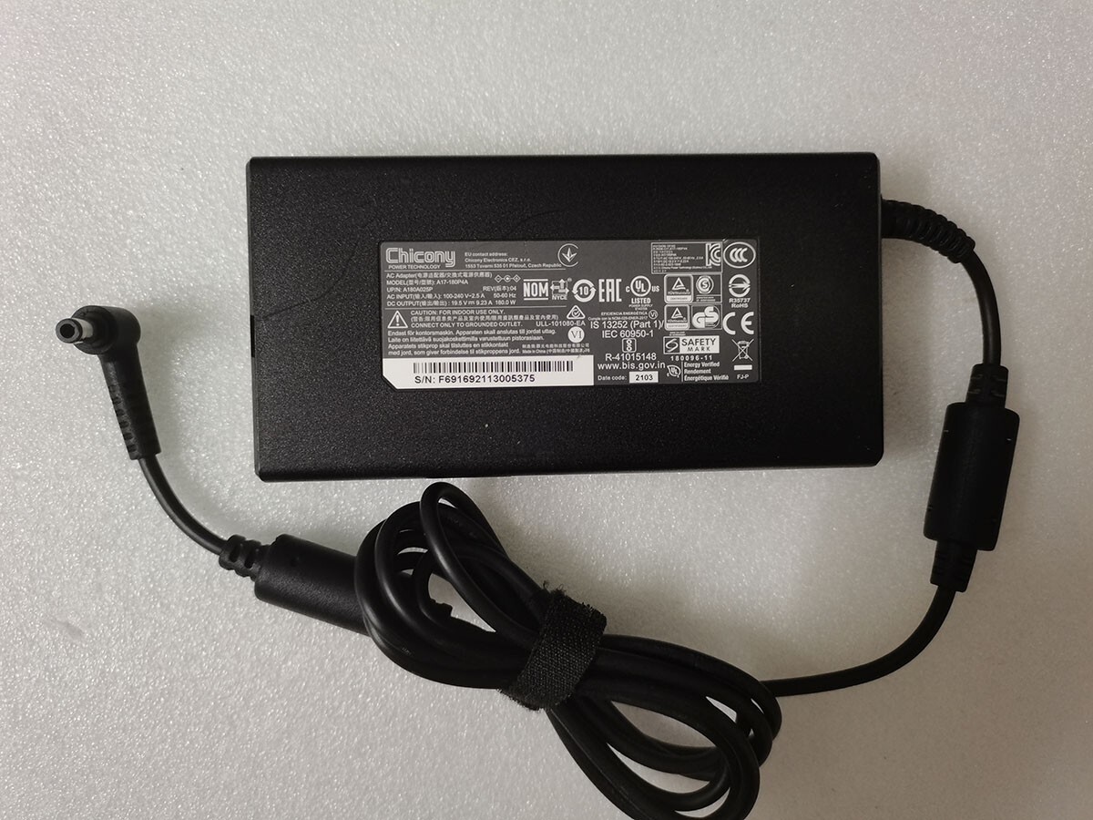 For MSI MS-16JF GL62M 7RD-265US 19.5V 9.23A A17-180P4A 180W AC Adapter Original