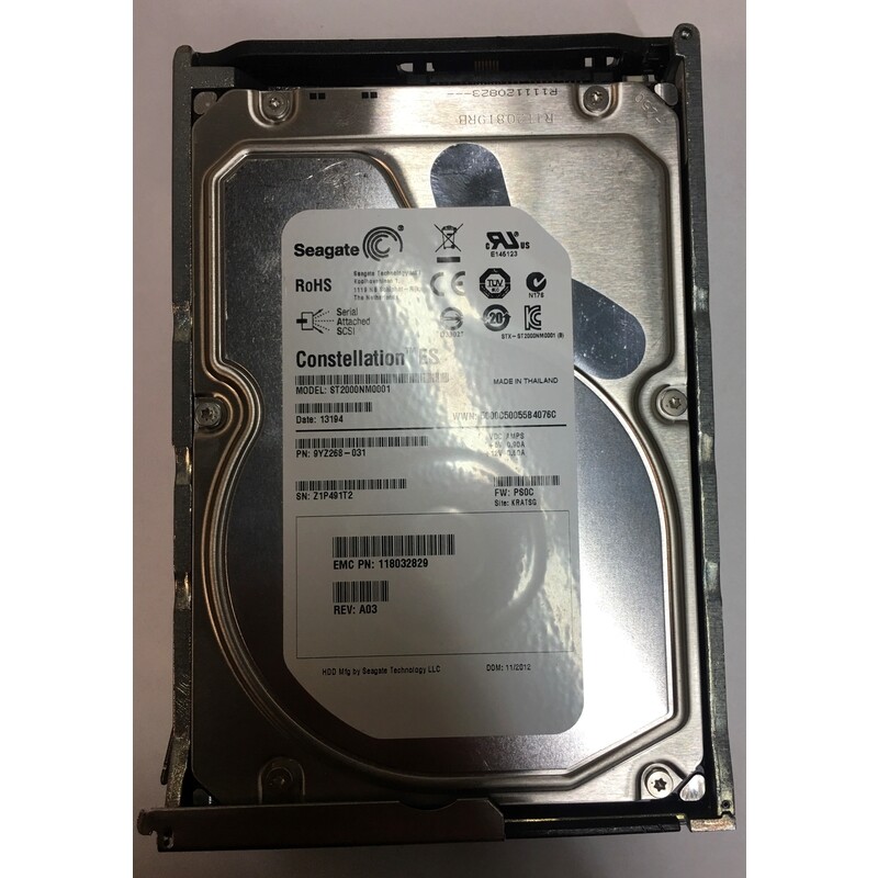 9YZ268-031 - EMC 2TB 7200 RPM SAS 3.5" HDD  for VNX5200, 5400, 5500, 5600, 57...