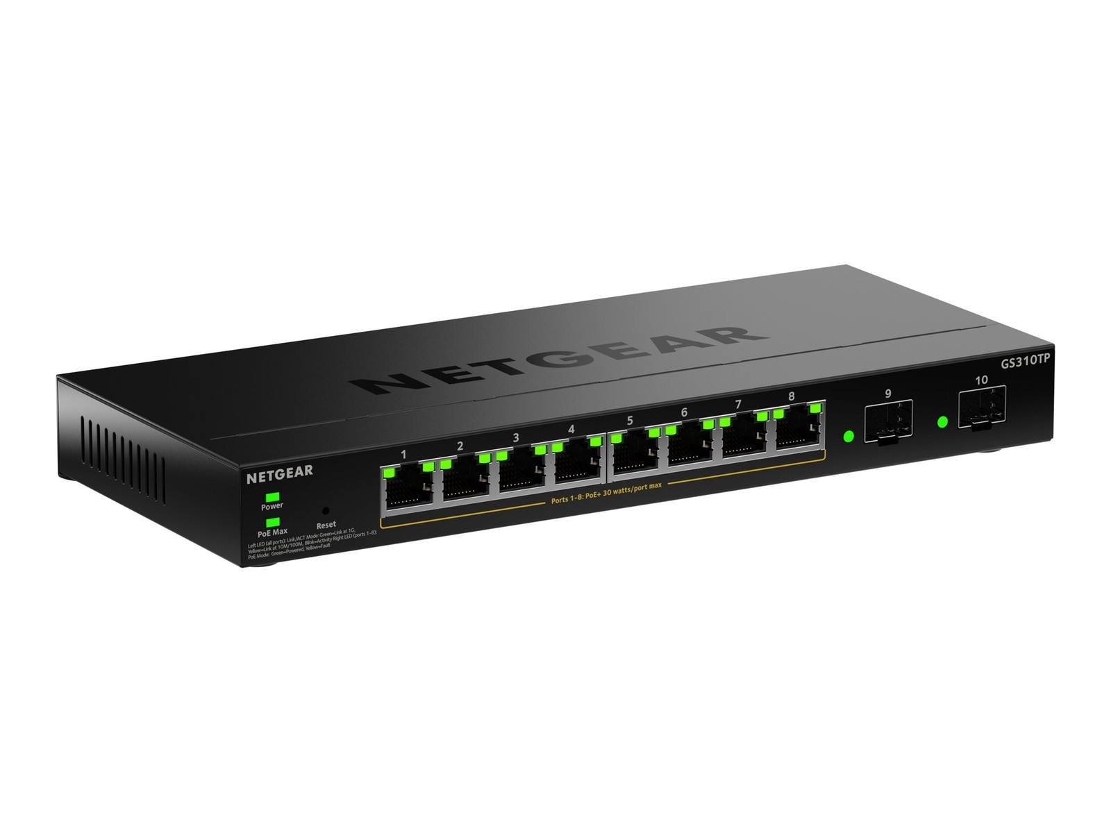 NETGEAR S350 Series PoE+ Smart Managed Essentials Switch GS310TP-200EUS