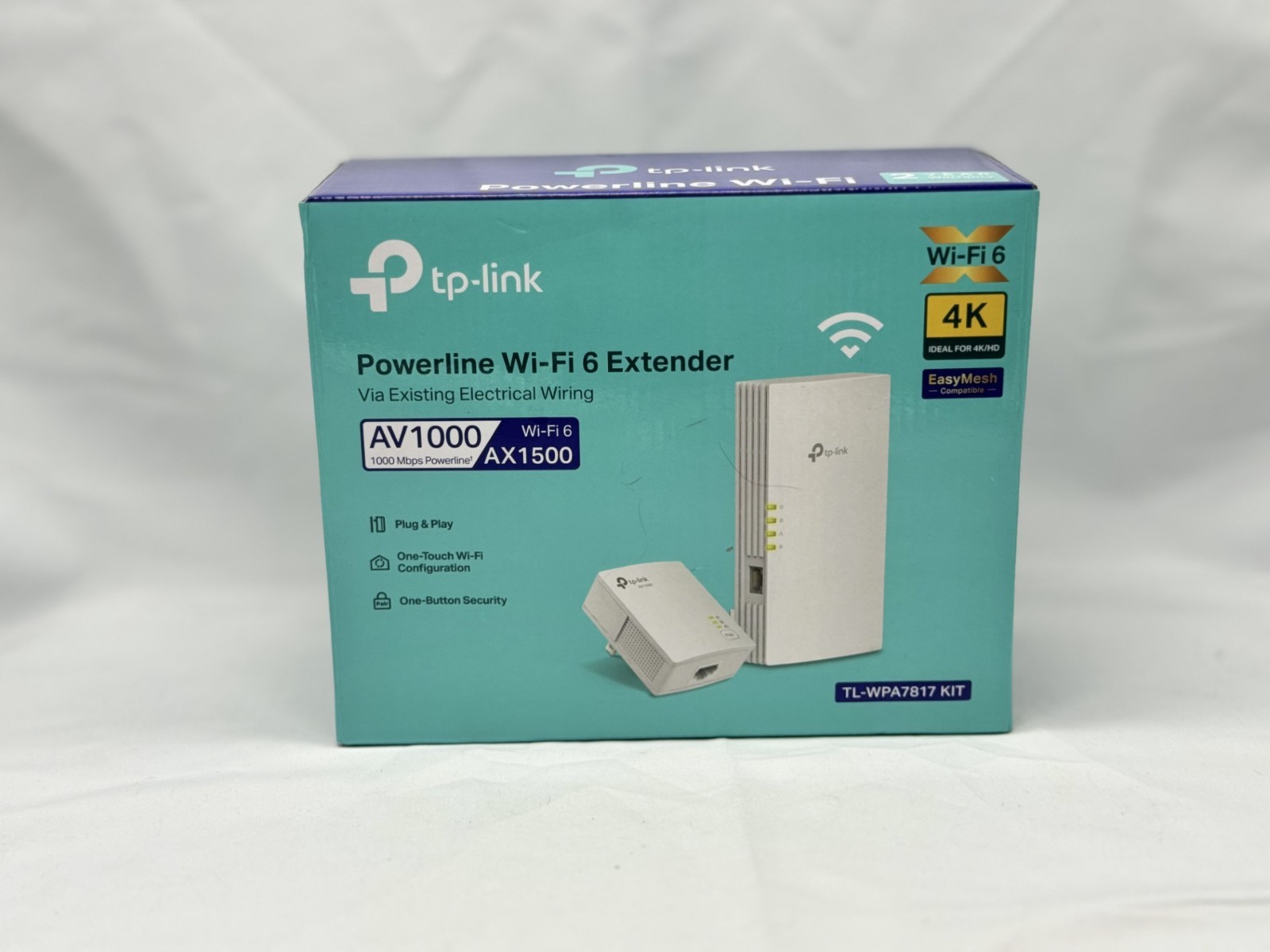 TP-Link Powerline Wi-Fi 6 Extender TL-WPA7817 KIT - AV1000 Powerline Ethernet