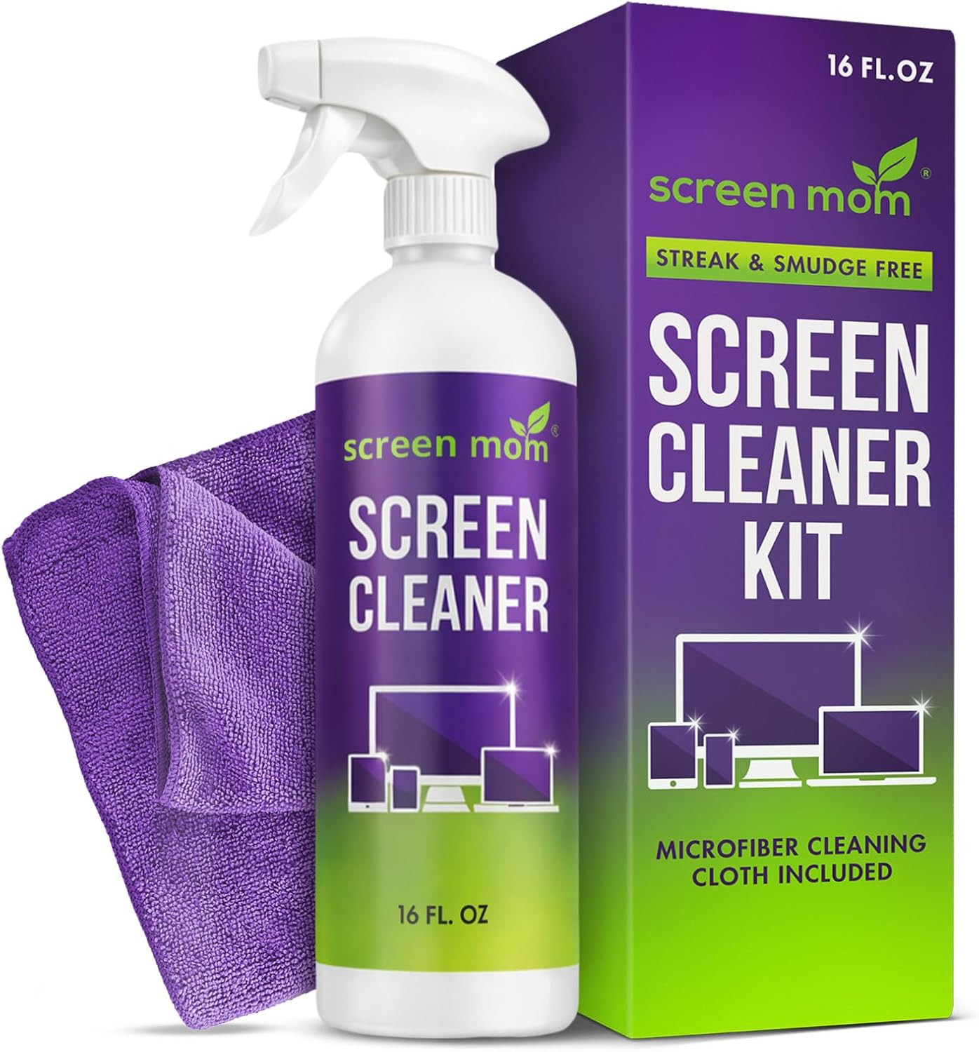 Screen Mom Screen Cleaner Spray 16oz Bottle for TV, Car, Laptop & Computer