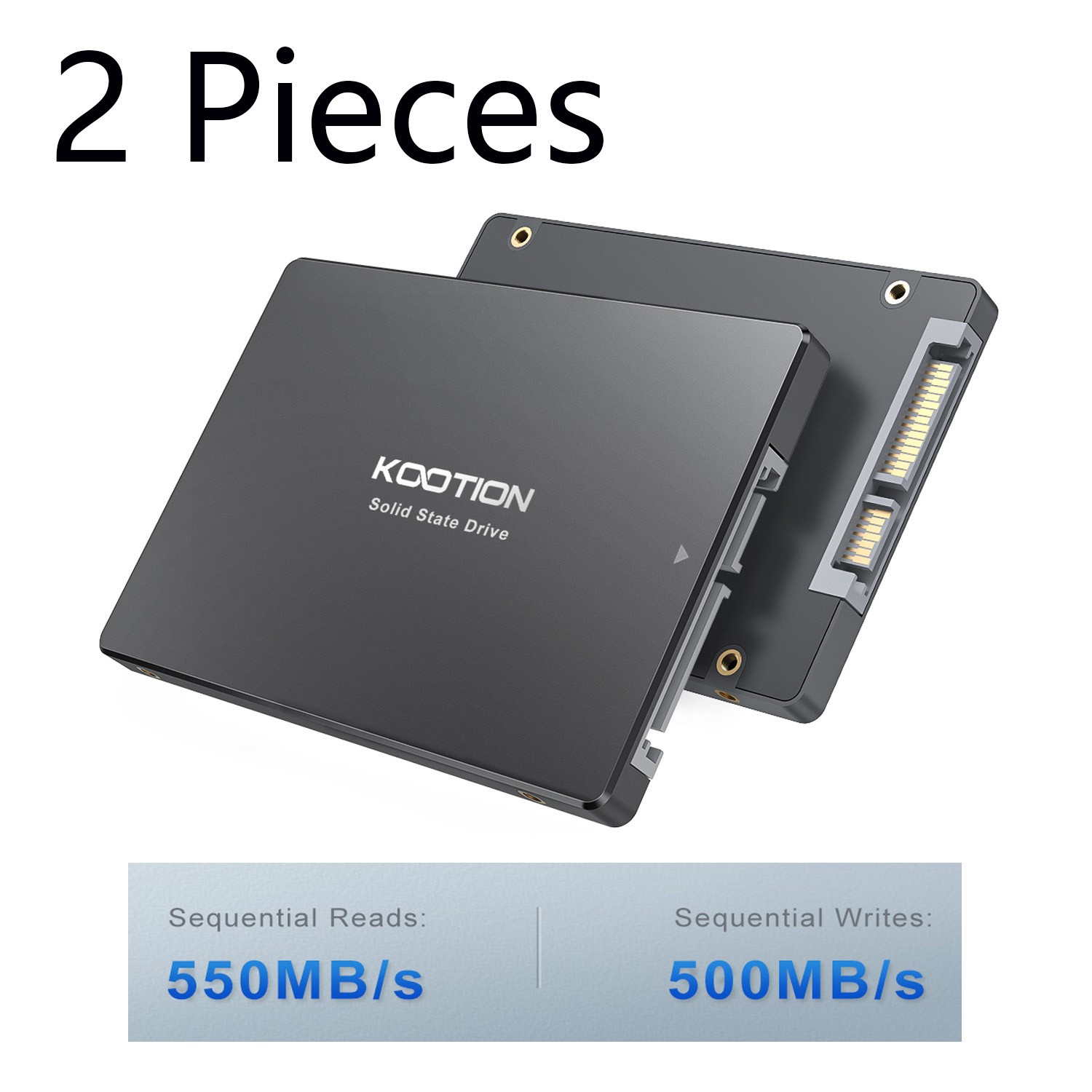 2Pack 64GB SATA SSD 2.5'' SATA III Internal SSD PC/MAC up to 500MB/s
