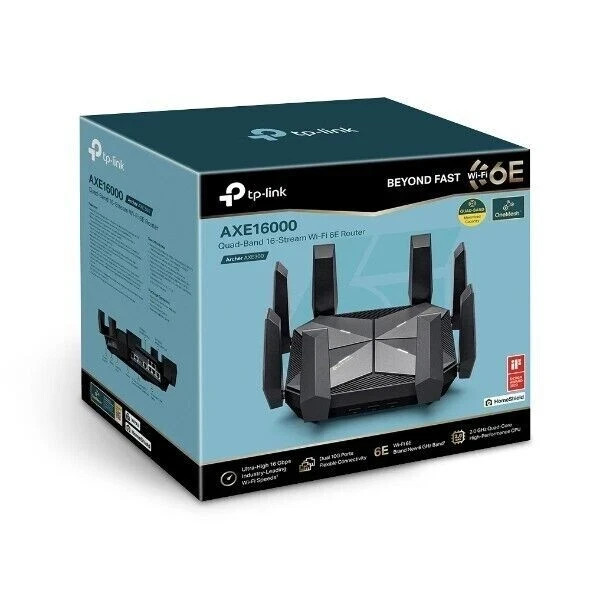 TP-Link AXE16000 Quad-Band WiFi 6E Router (Archer AXE300) Dual 10G-Brand New