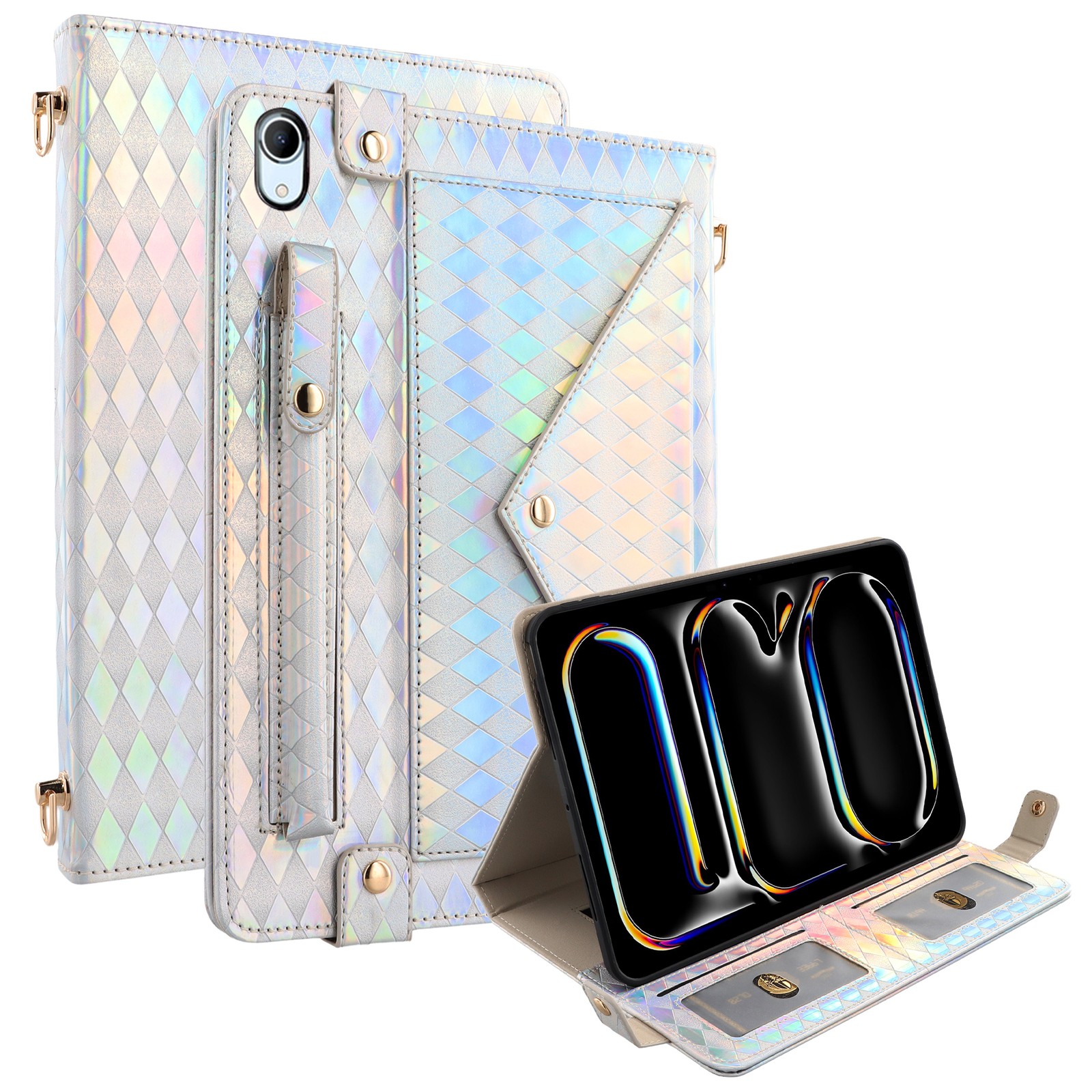 Luxury PU Leather Wallet Flip Stand Case For iPad 11th 10th Gen/9th/8th/7th Gen