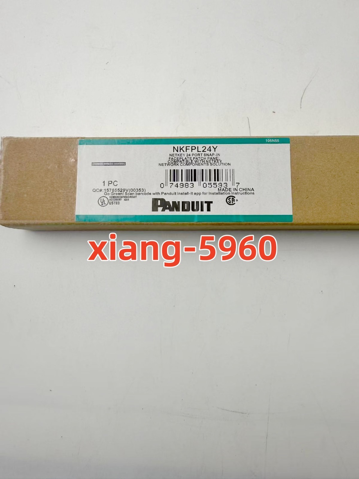 Panduit NKFPL24Y NetKey 24-Port 1U Modular Keystone Patch Panel 