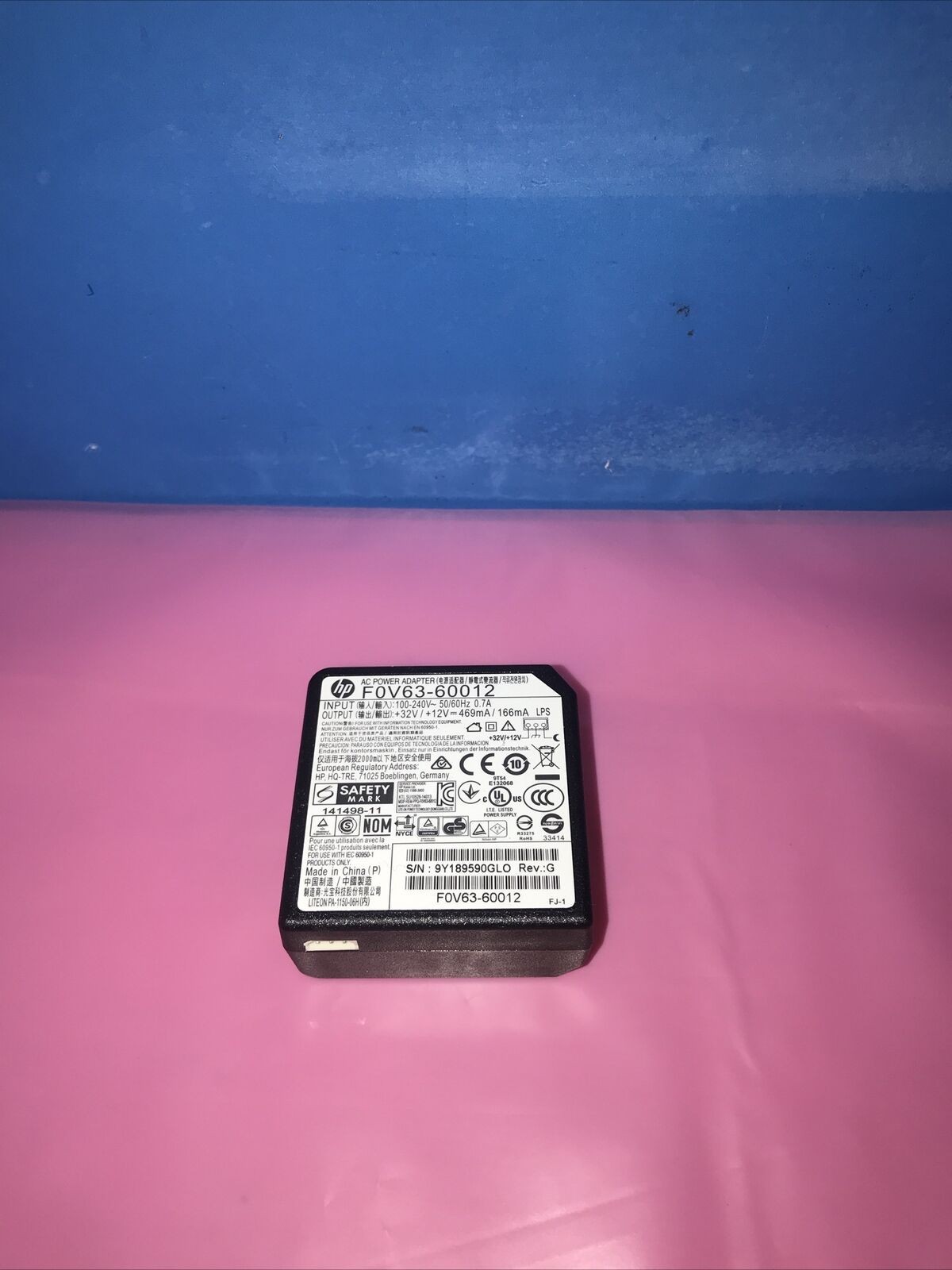 GENUINE HP Printer Power Supply AC Adapter F0V63-60012