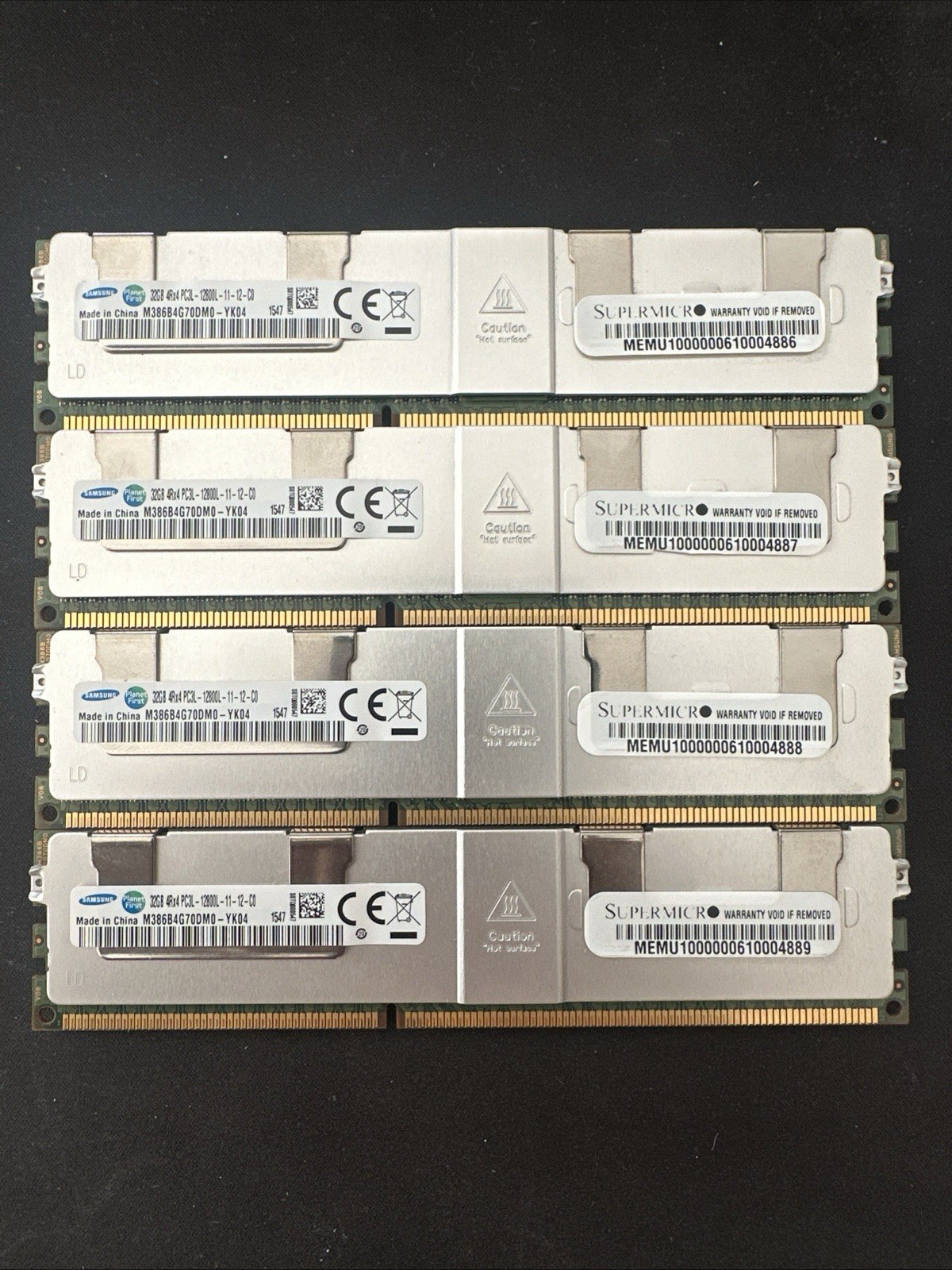 128GB 4x32GB Samsung PC3L-12800L DDR3-1600 ECC LRDIMM Server RAM 4Rx4 1.35V