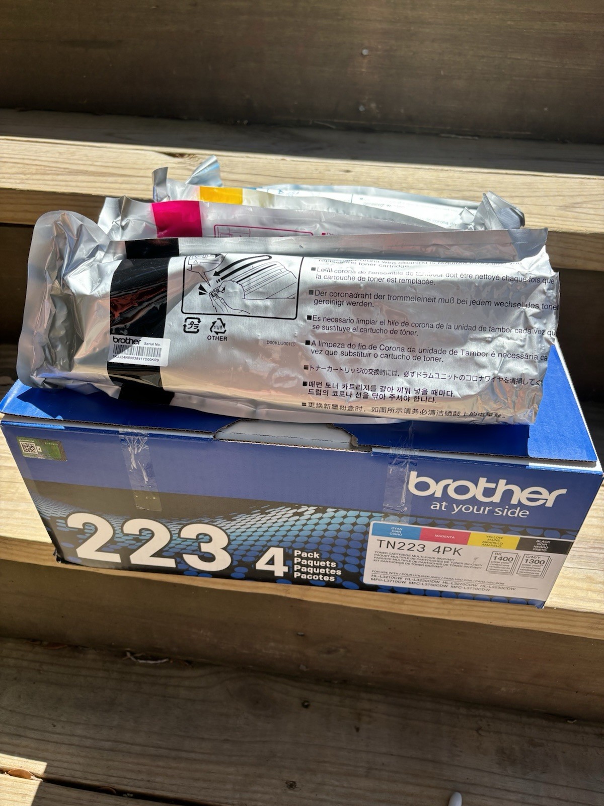 Brother Standard-Yield Toner - Pack of 4 (Black/Cyan/Magenta/Yellow) 3 Sealed