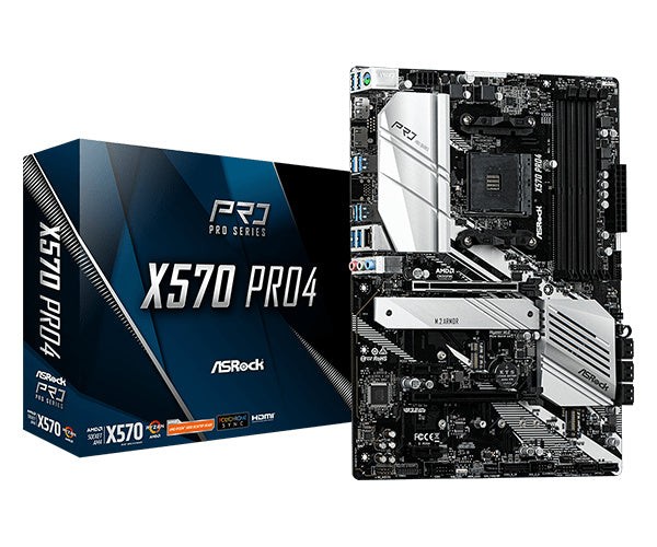 ASRock X570 Pro4 Motherboard — New | 3-Year Manufacturer's Warranty