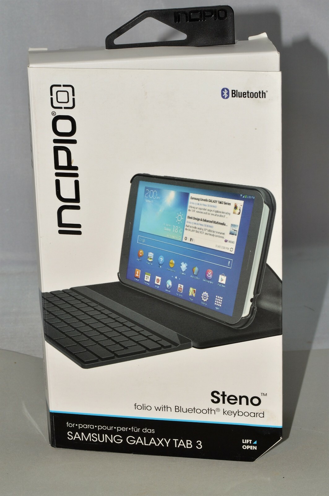 Bluetooth Keyboard for Samsung Galaxy Tab 3 Incipio Steno Folio