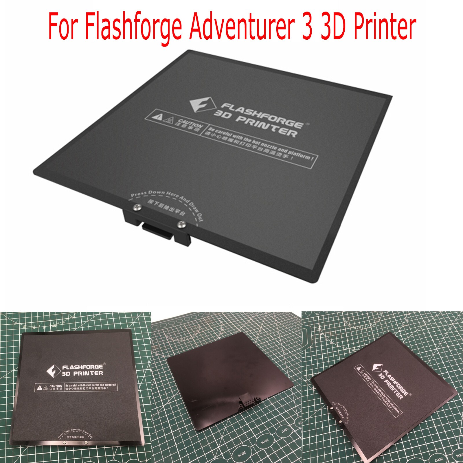 For Flashforge Adventurer 3 3D Printer Hot bed Build Plate Platform Components