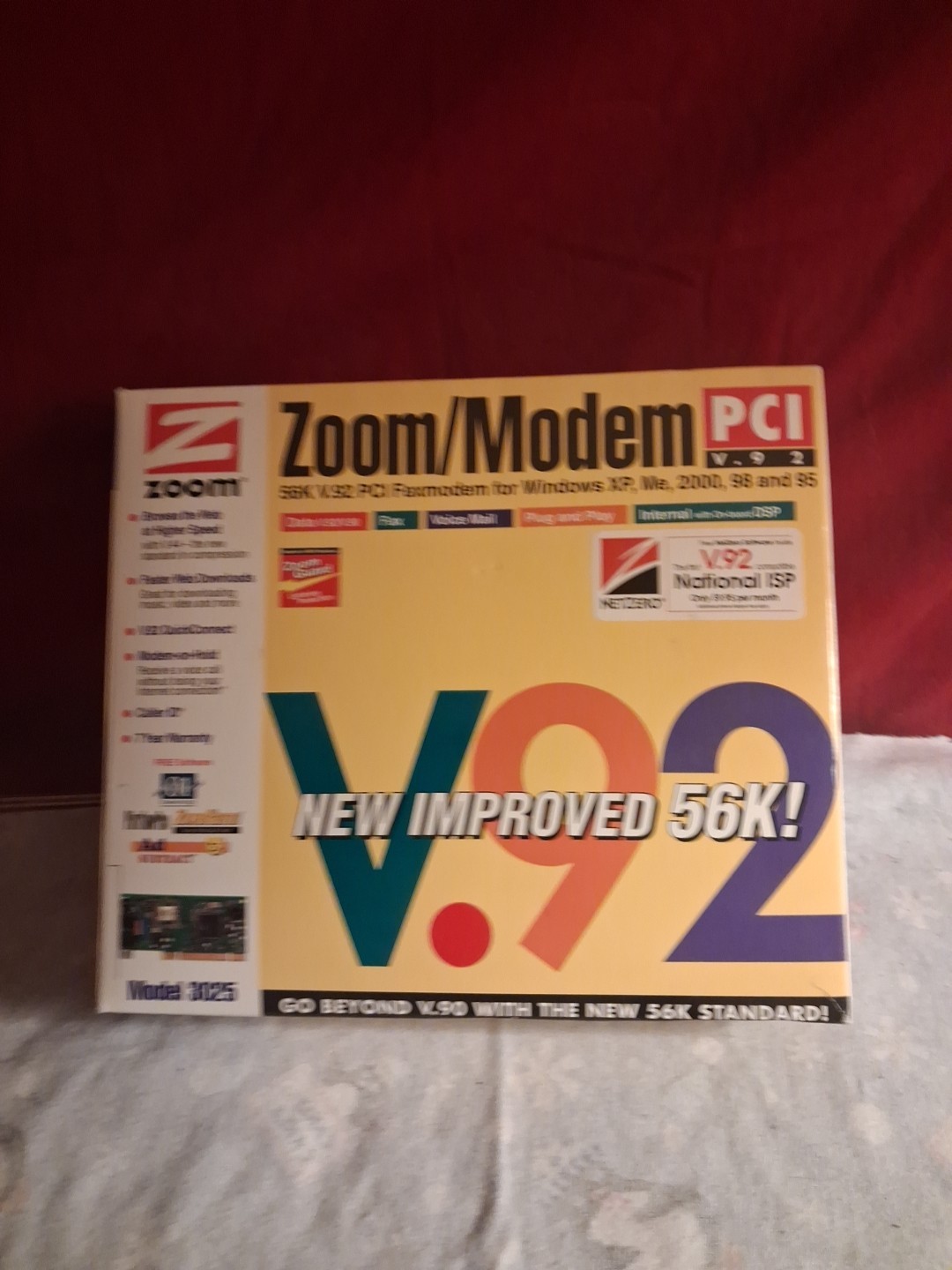 ZOOM 56k V.92 PCI Fax Modem Model 3025 BRAND NEW Windows XP, Me, 2000, 98, 95