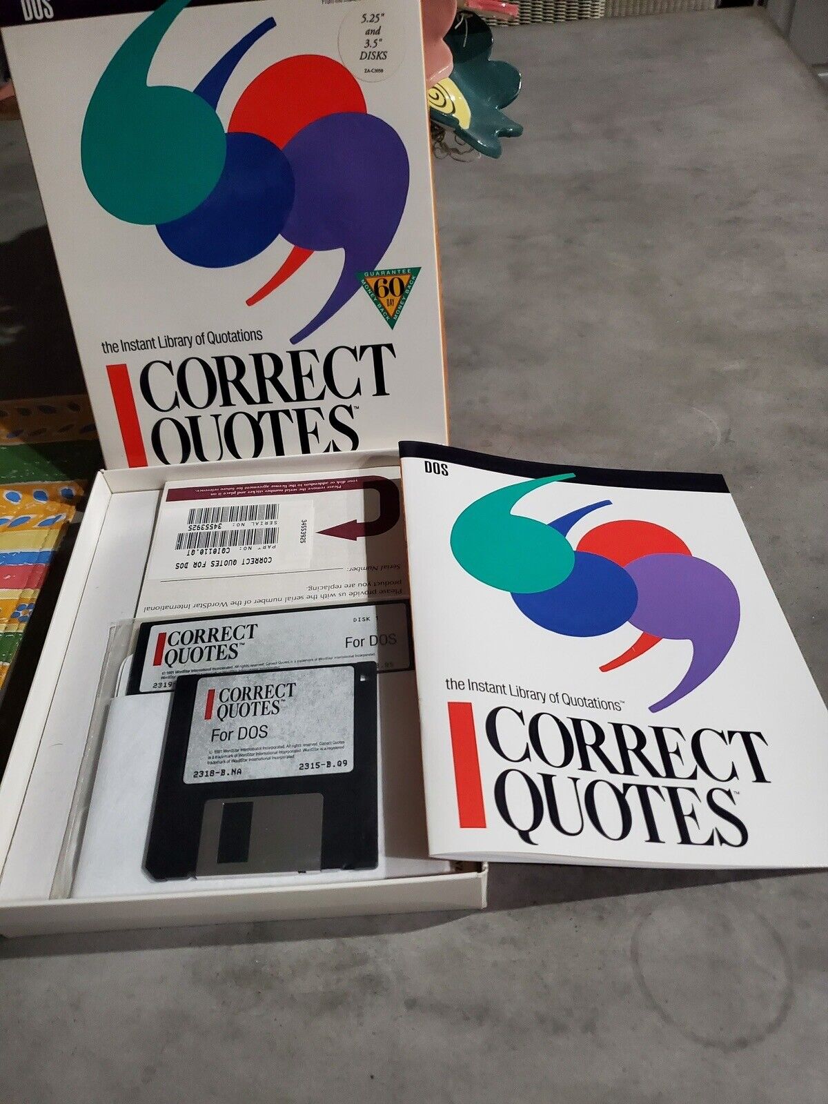 EXTREMELY RARE VINTAGE 1991 WORDSTAR CORRECT QUOTES FOR DOS NEW-SEALED