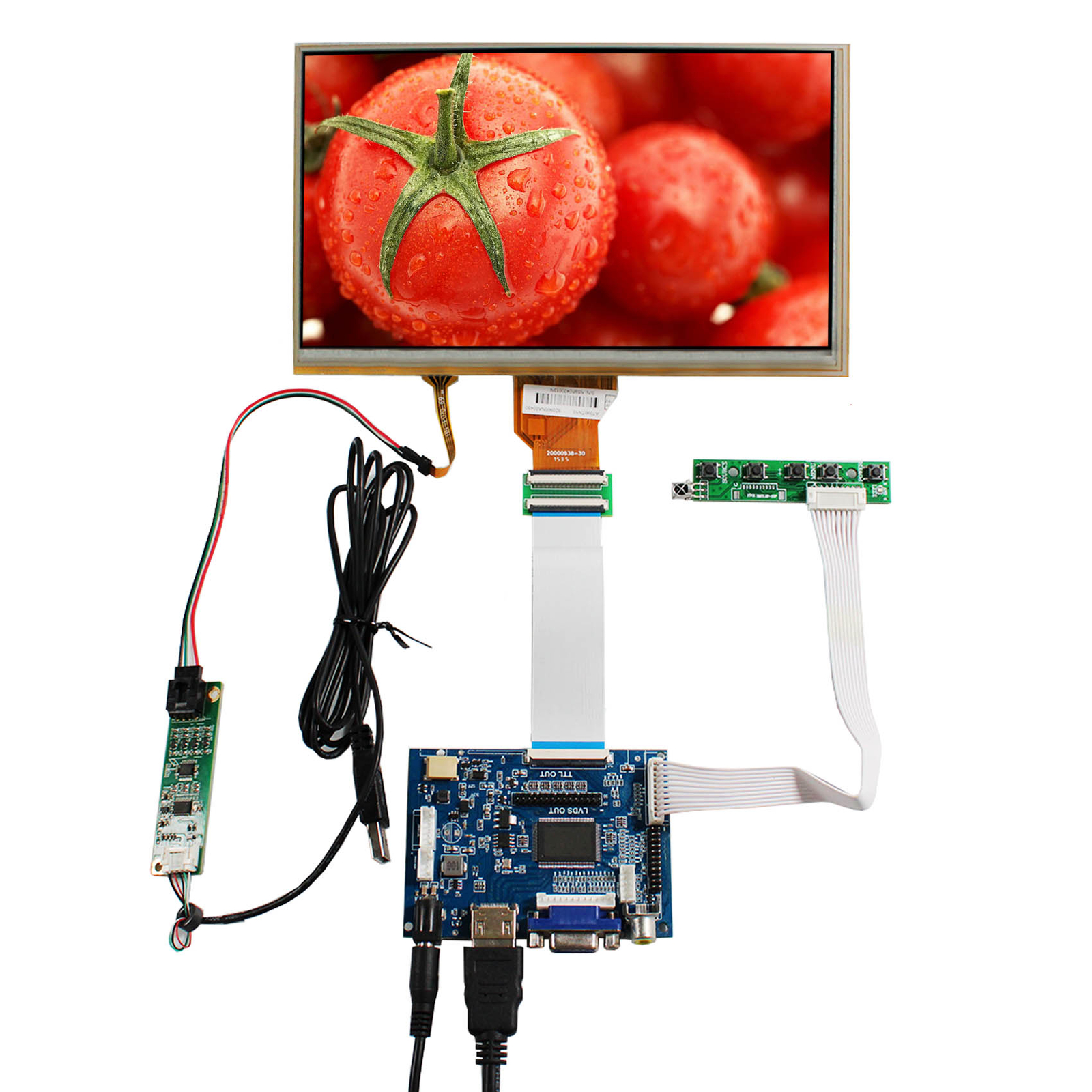 VGA AV HDLCD Controller Board 9inch AT090TN10 800X480 Touch LCD Screen