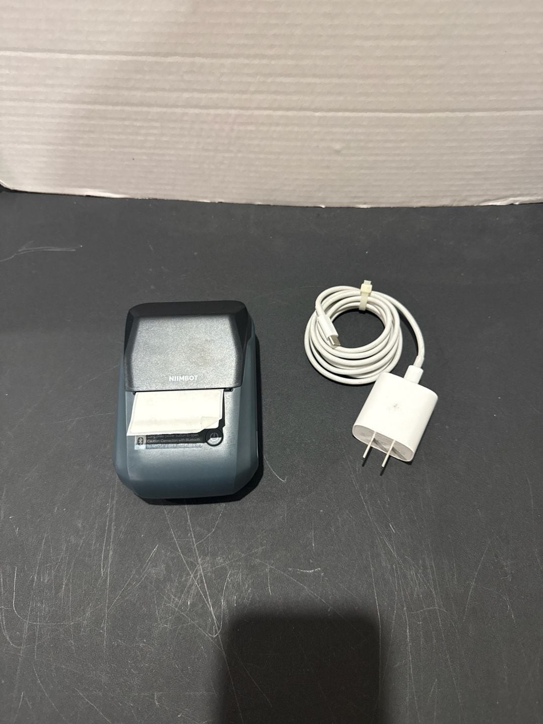 NIIMBOT B1 Portable Bluetooth Label Maker Printer with Charging Cable and Adapte
