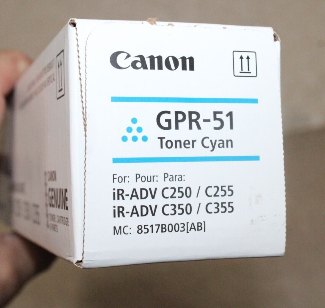 Genuine Canon GPR51 (8517B003)  Cyan Toner Cartridge - NEW SEALED ..