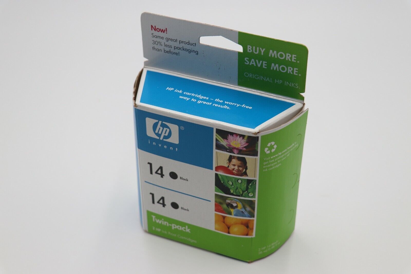 NEW HP 14 Black Ink Cartridge Twin Pack Factory Sealed 09/2008