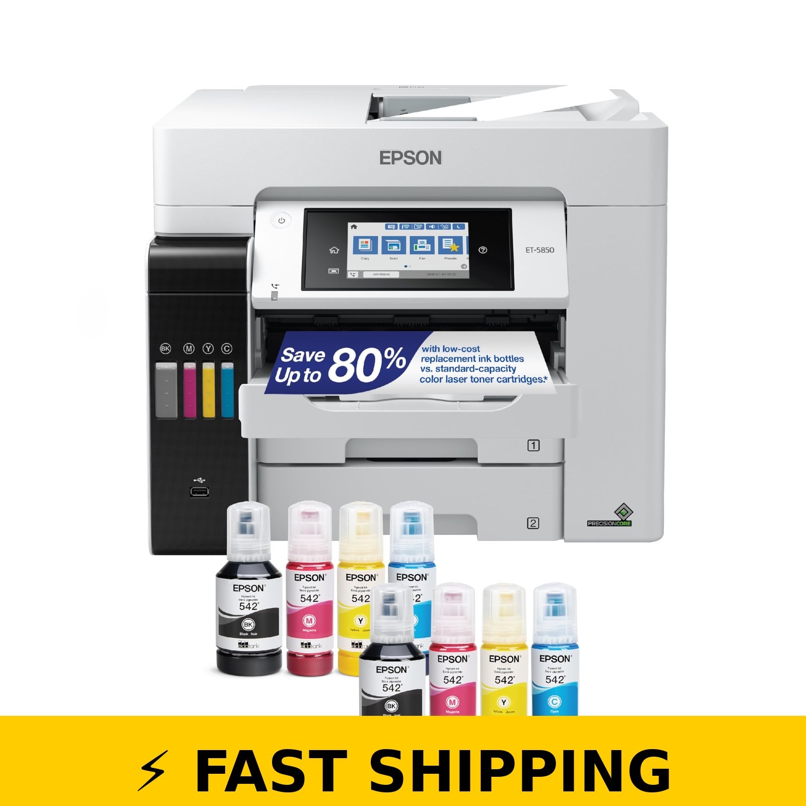 Epson EcoTank Pro ET-5850 All-in-One Printer - White