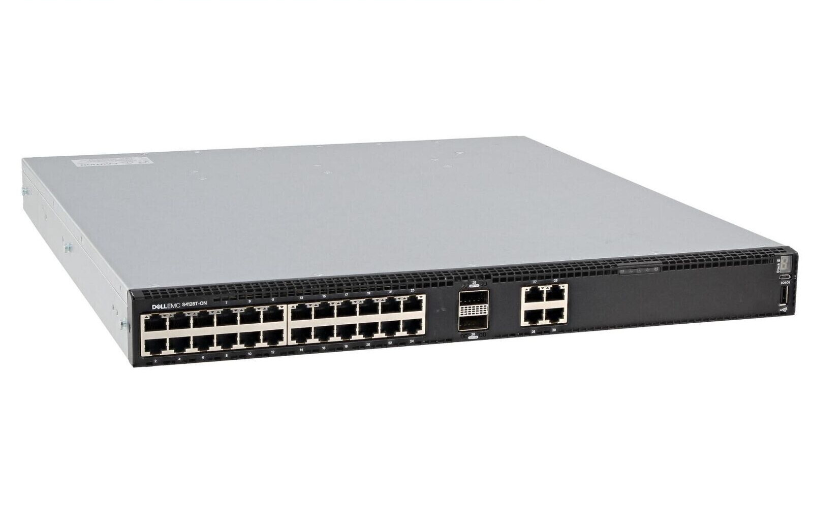 Dell Networking S4128T-ON RA OS10 Switch 28P 10GbE Base-T, 2x QSFP28 Reverse Air