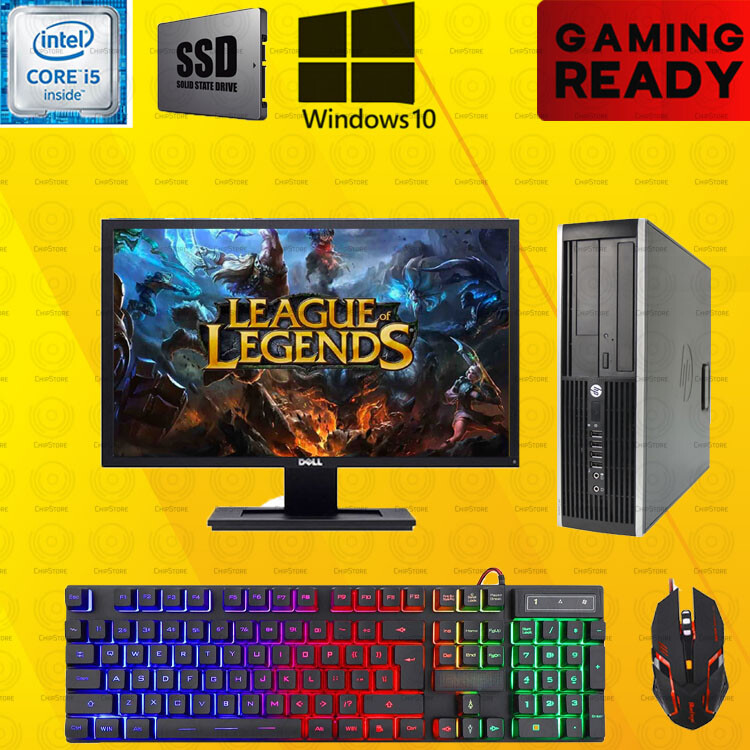 HP i5 Gaming Desktop PC SFF PC Computer ATI Win 10 8GB monitor bundle