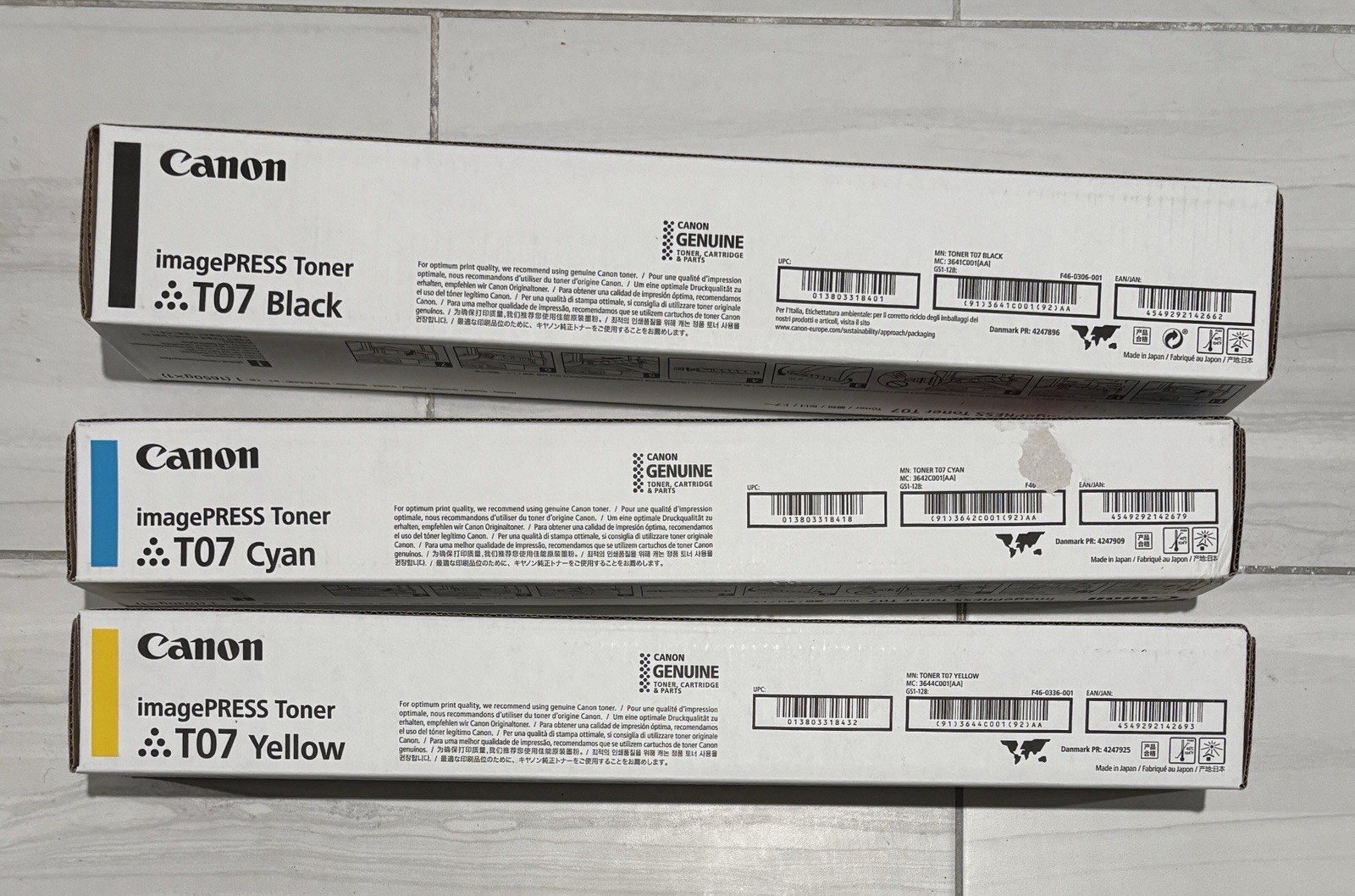 Canon imagePRESS T07 Toner Set Of Black / Cyan / Yellow
