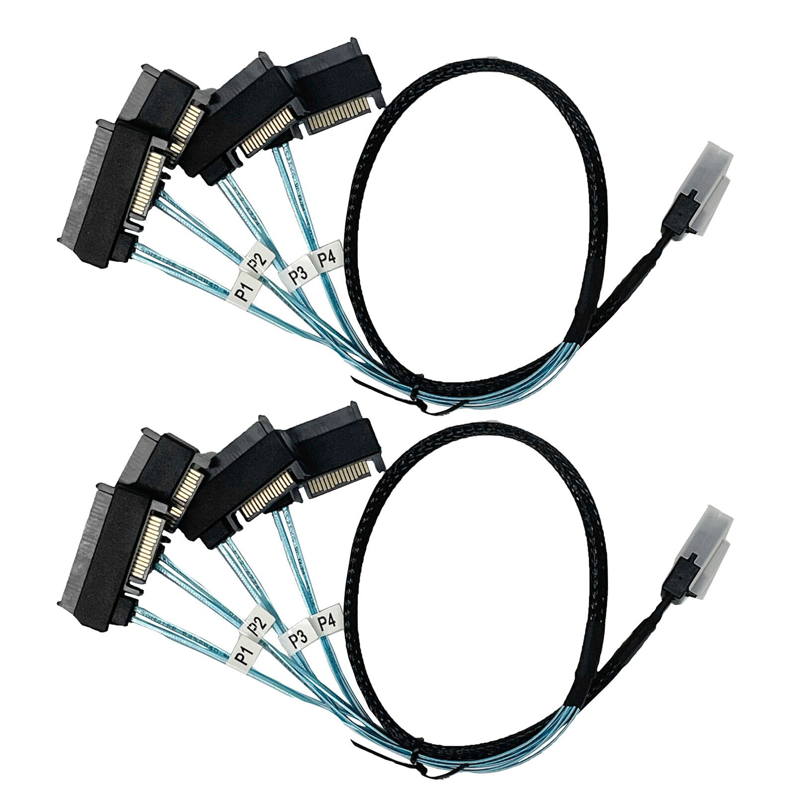 Lot Mini SAS 36P SFF-8087 to 4 SFF-8482 Connector With SATA Server RAID Cable 1M