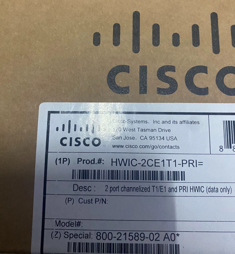1pcs Genuine New Cisco HWIC-2CE1T1-PRI 2 Port Channelized T1/E1 and PRI Module