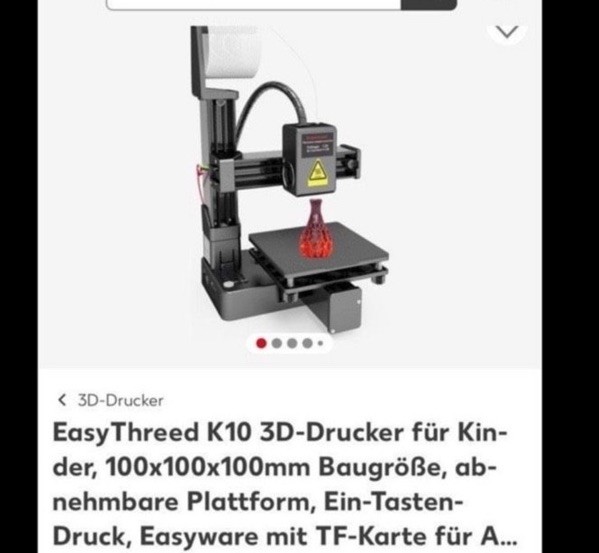 EasyThreed K10 3D Printer | Entry Level Model | Includes Power Supply | PLA/TPU 1.75mm