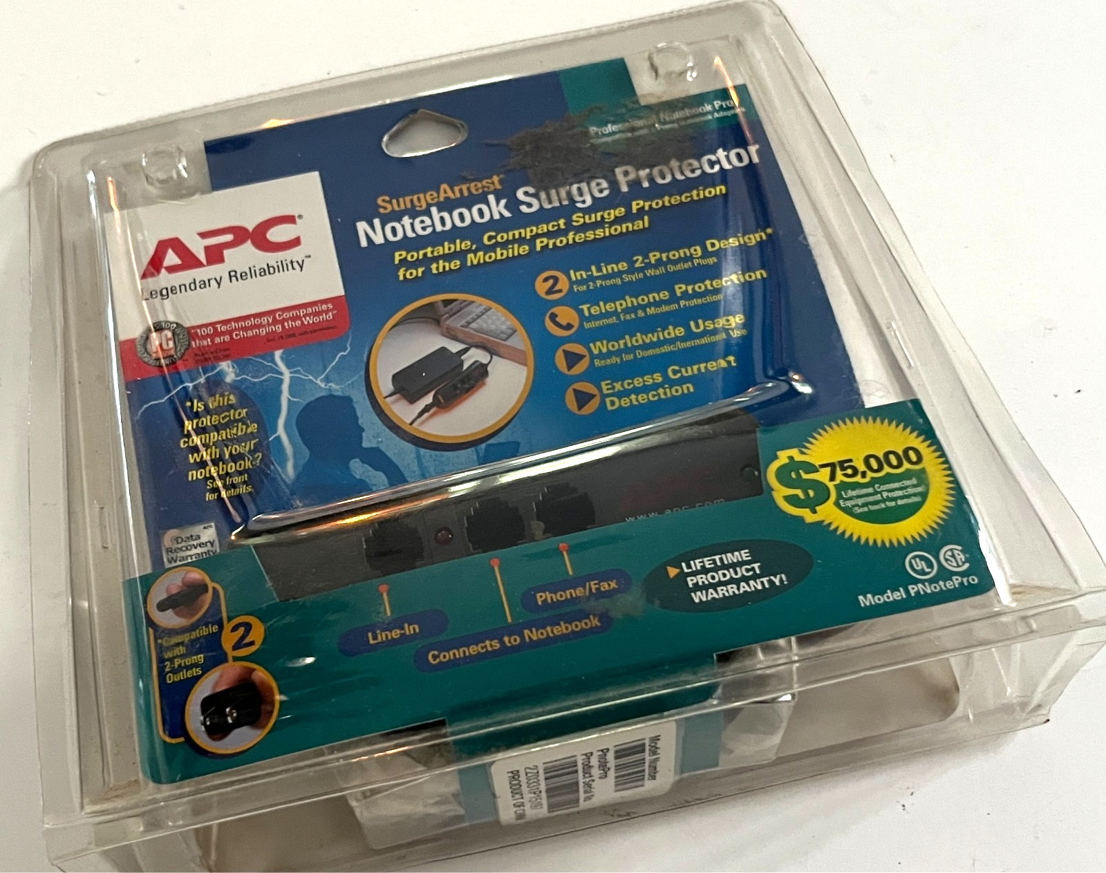 APC Surge Arrest Model PnotePro Notebook Surge Protector BRAND NEW