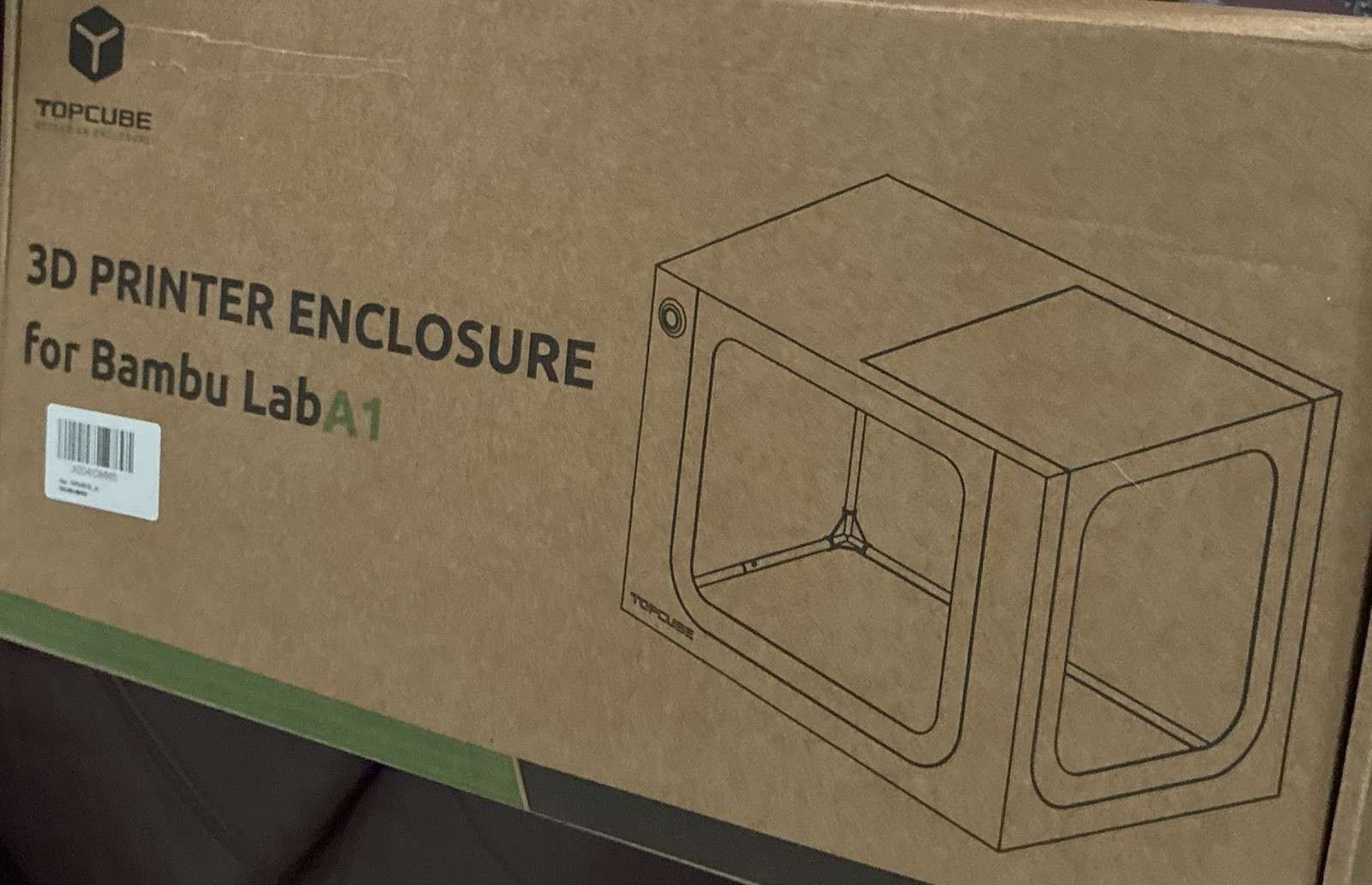 TOPCUBE ABS 3D Printer Enclosure Brown for Bambu Lab A1 510mm x 510mm
