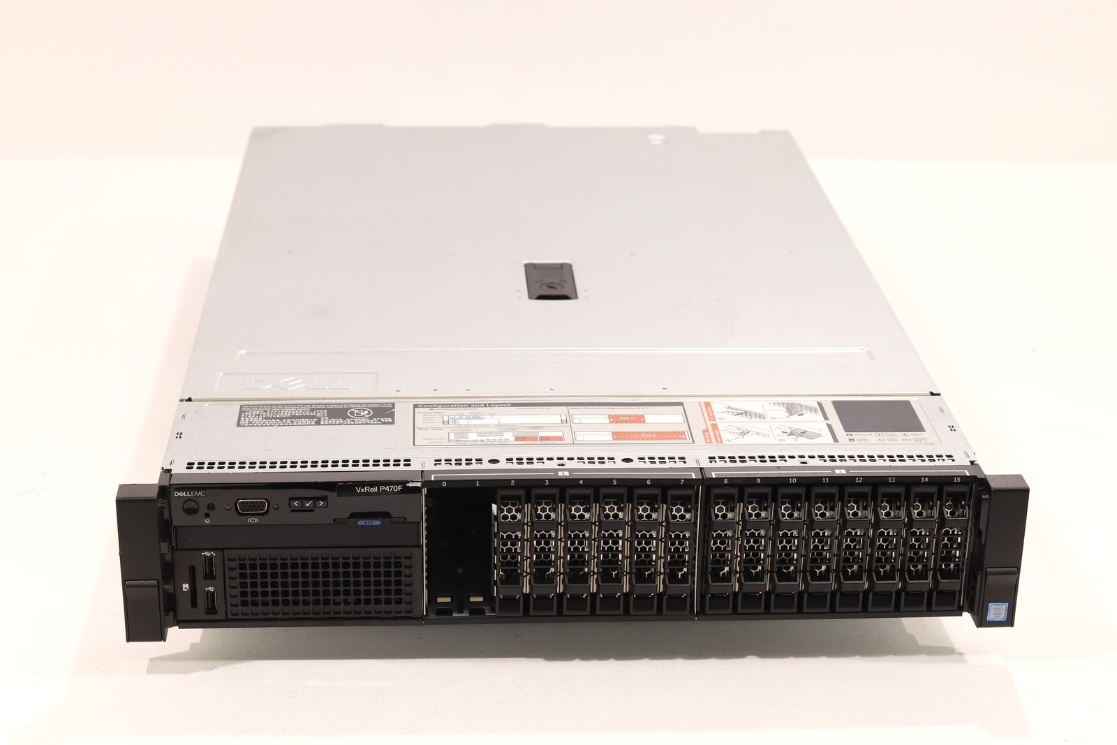 Dell EMC VxRail P470F 16SFF Barebone Server 2 x Heatsink 2x1100W PSU P/N: 00CMMN