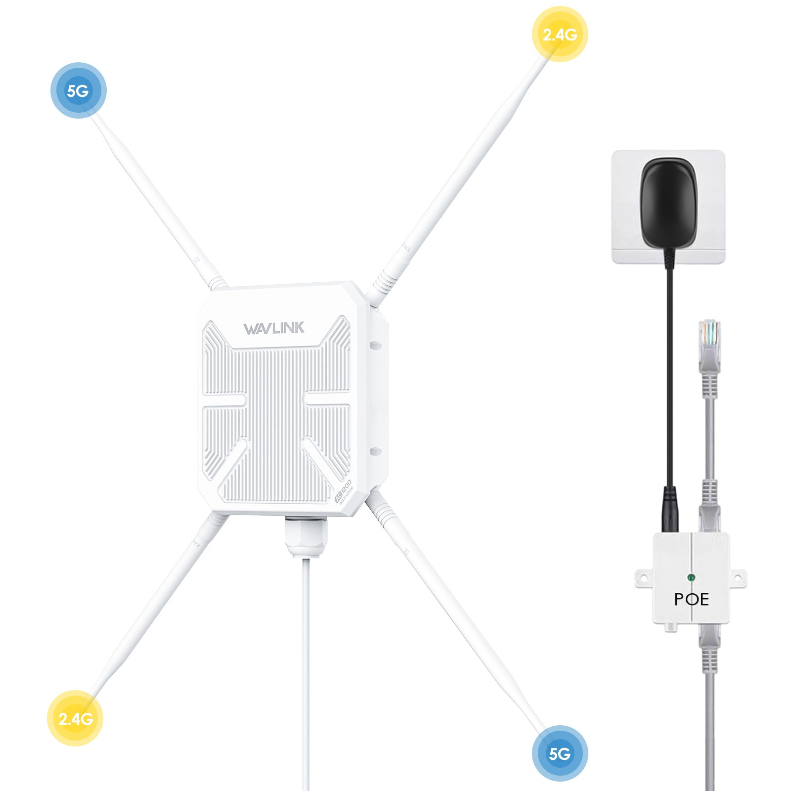 WAVLINK AC1200 AX3000 WiFi Outdoor Extender 2.4/5Ghz Router Long Range Repeater