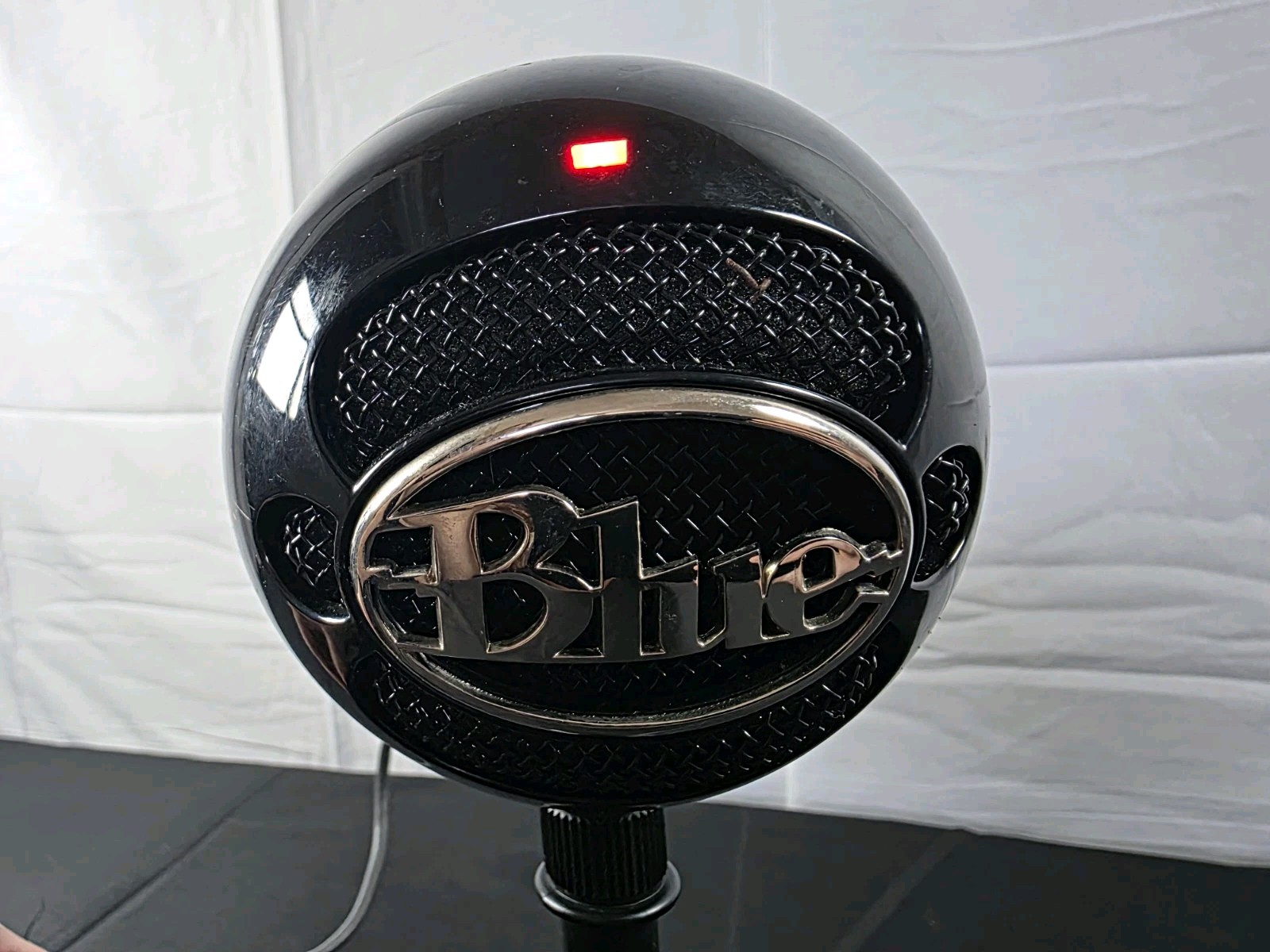 TESTED Blue Snowball Ice Black Microphone With Tripod No Cable FAST SHIPPING