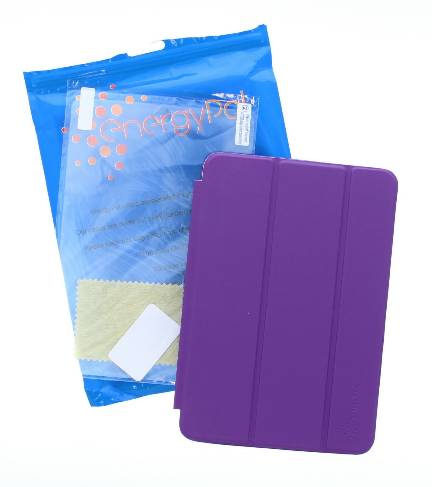 EnergyPal iPad Mini Case, iPad 2 or 3 Folio Tablet Case, Purple