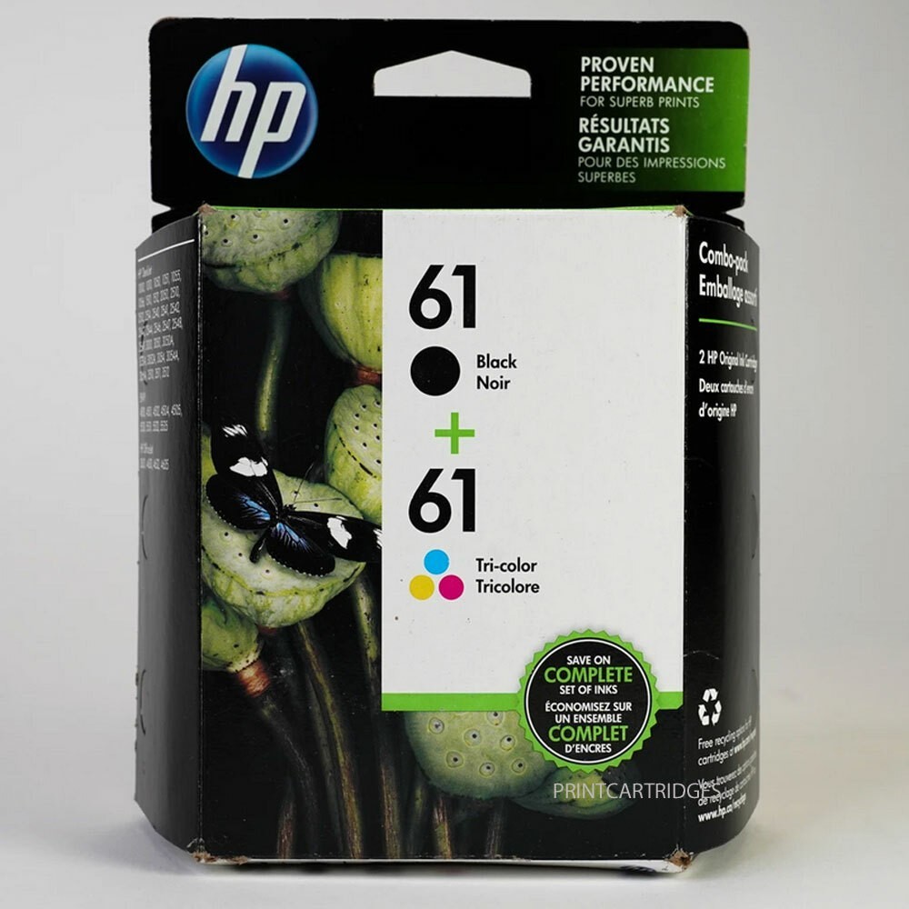 Genuine HP 61 Black & Color Ink Cartridges Combo Set CR259FN