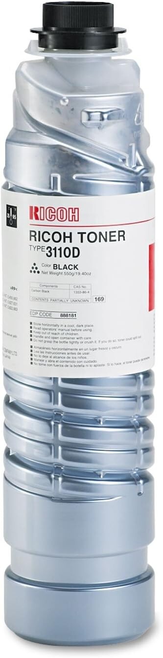 Genuine Ricoh 888181 Black Toner Cartridge 3110D Pack Of 4 New