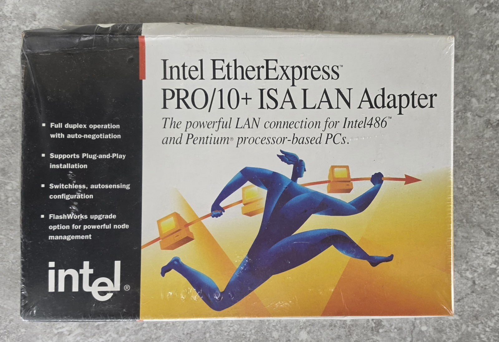 NEW SEALED DEADSTOCK Intel EtherExpress PRO/10+ LAN Adapter Intel486 PC Pentium