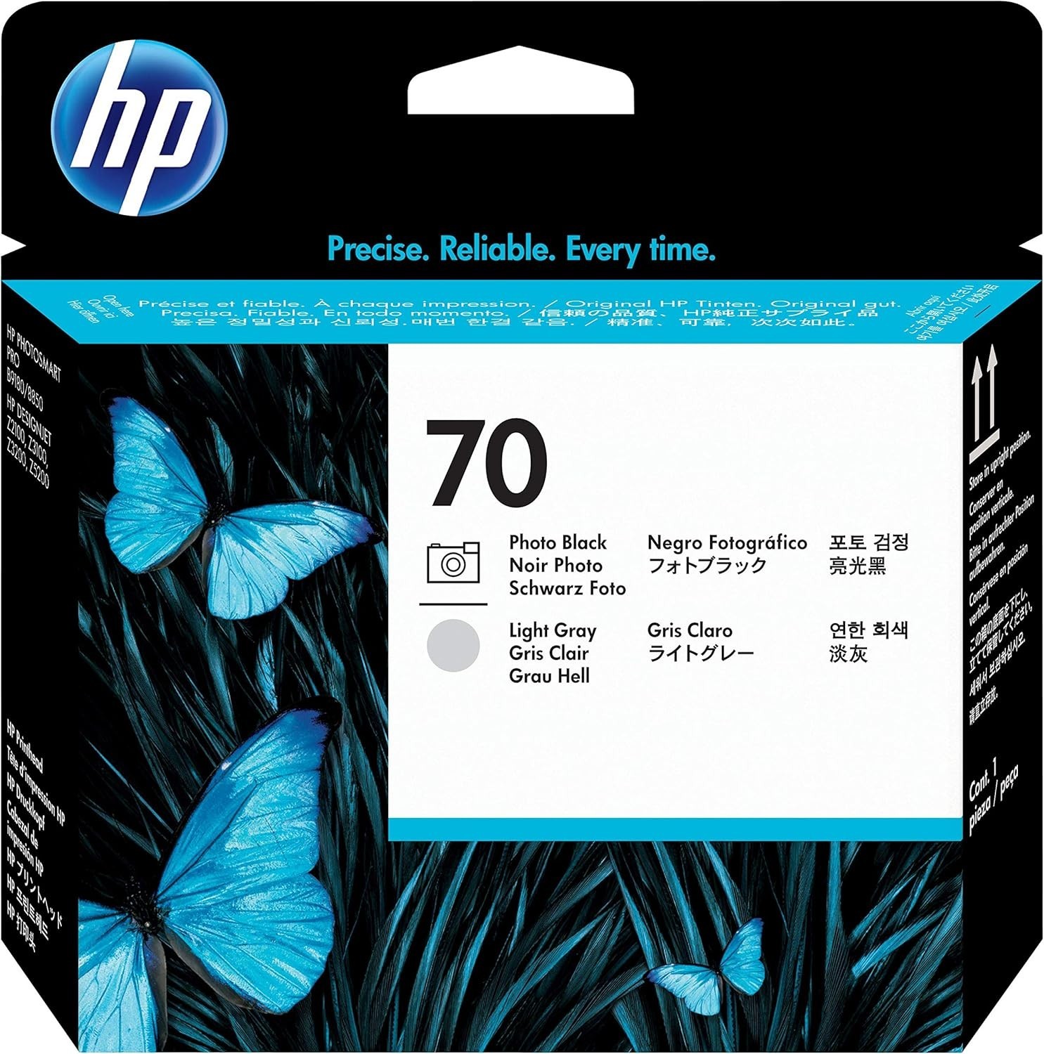 Genuine HP 70 Photo Black & Light Gray Printhead