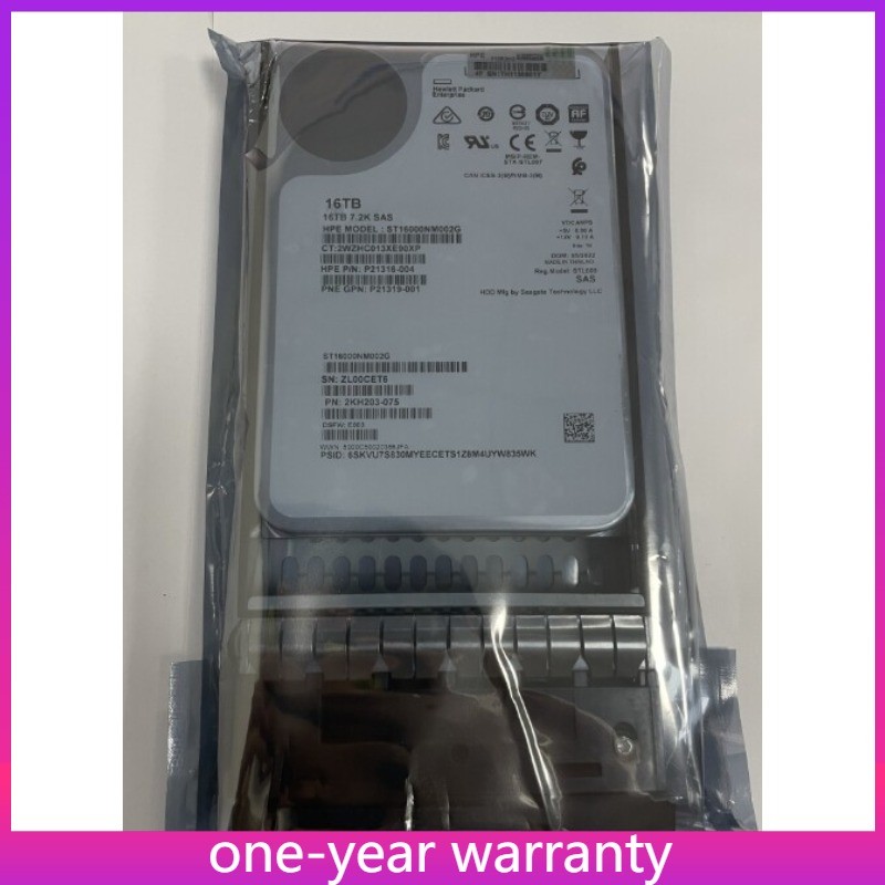 1PCS P21581-001 NEW HPE MSA R3U72A 3.5" 16TB SAS 12G 7.2K Midline M2 HDD Hard D