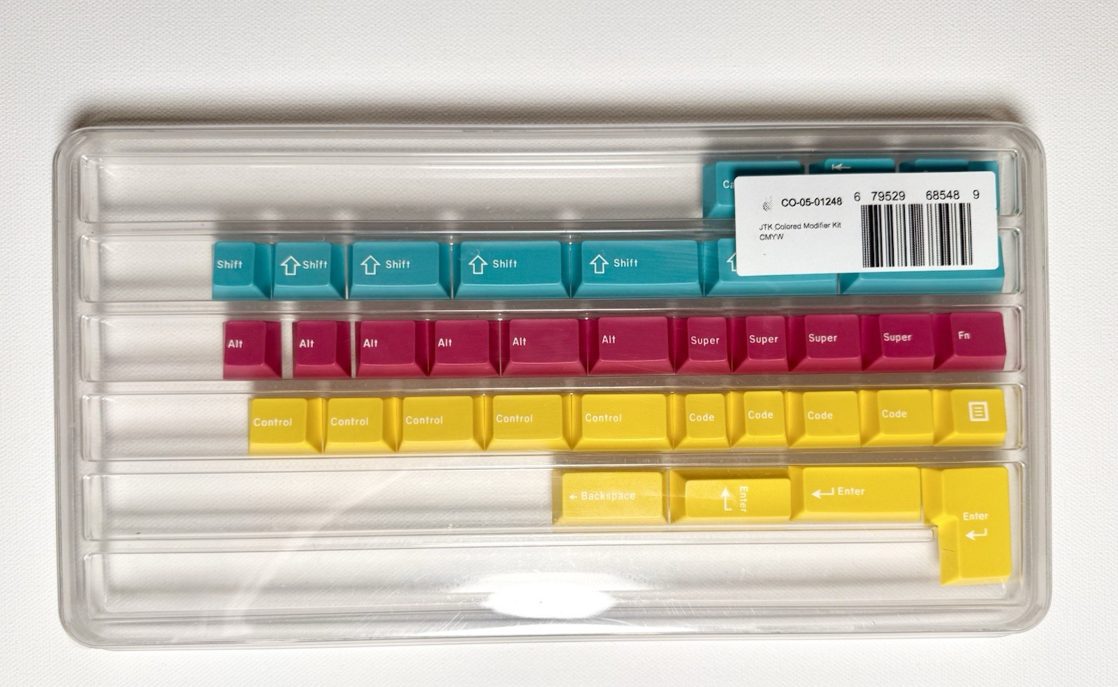 JTK Colored Modifier Kit CMY/W Cherry Profile MX Mechanical Keyboard Keycaps New