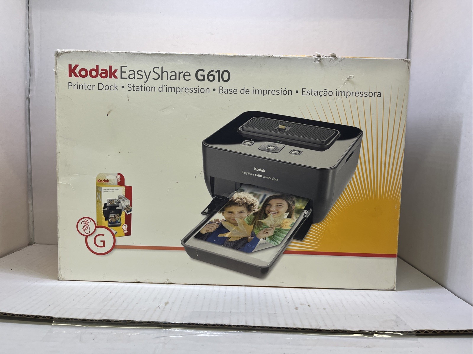 Kodak EasyShare G610 Printer Dock Photo Printer Lab Quality 60s New Complete