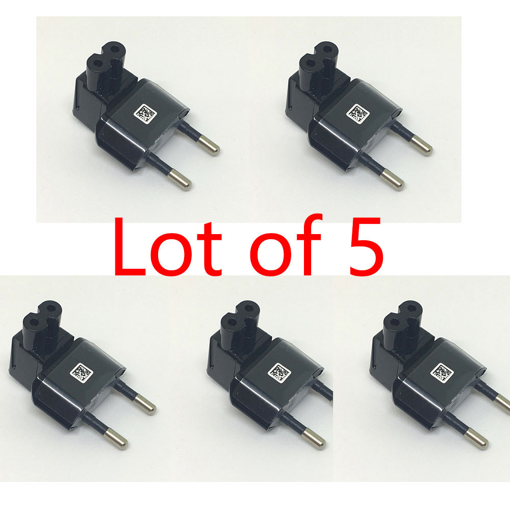 5X 2 Pin Right Angle AC power Plug adapter to Female Connector IEC 320 C7-EU