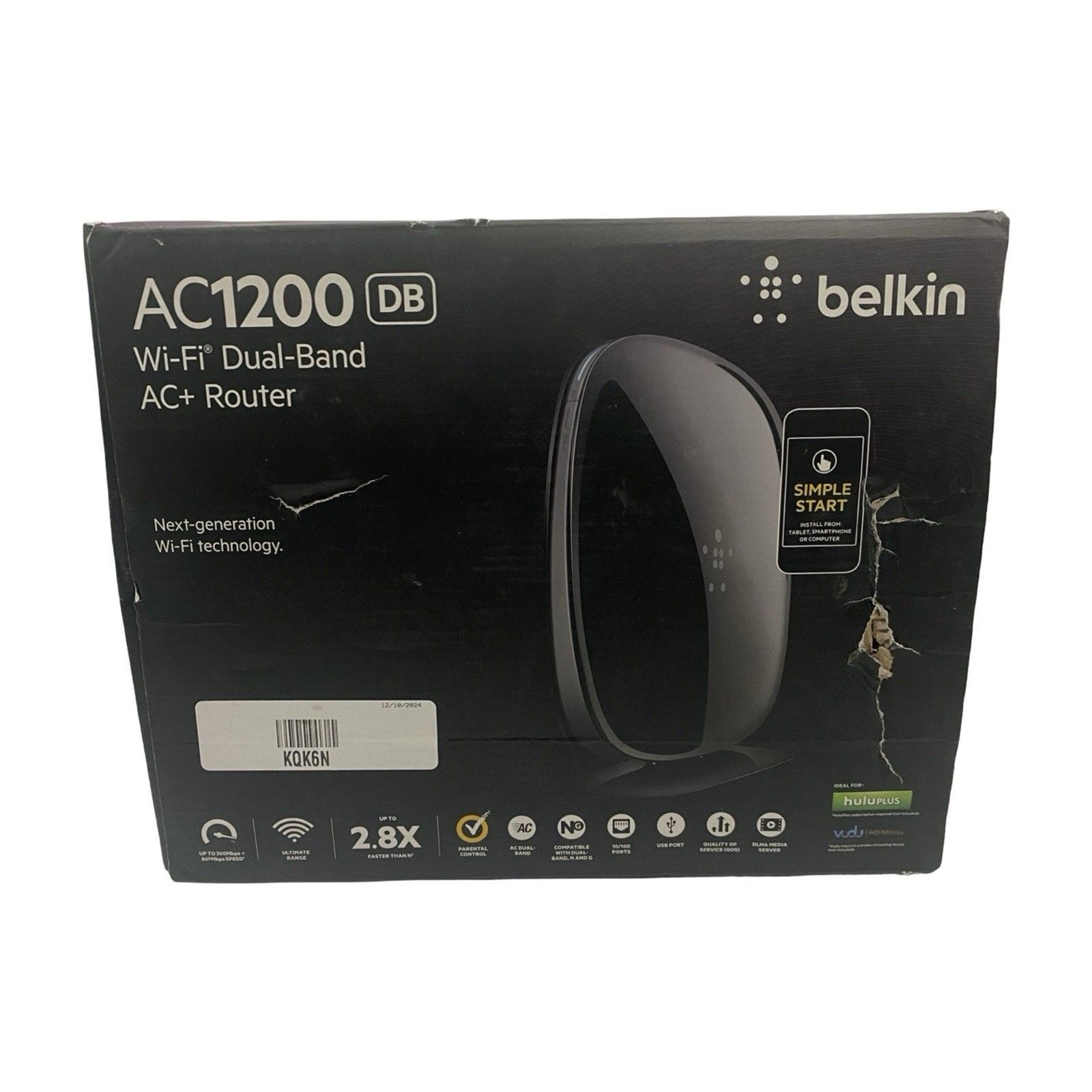 Belkin AC1200 Dual Band AC Wireless Router F9K1123V1 Open Box Unused Complete