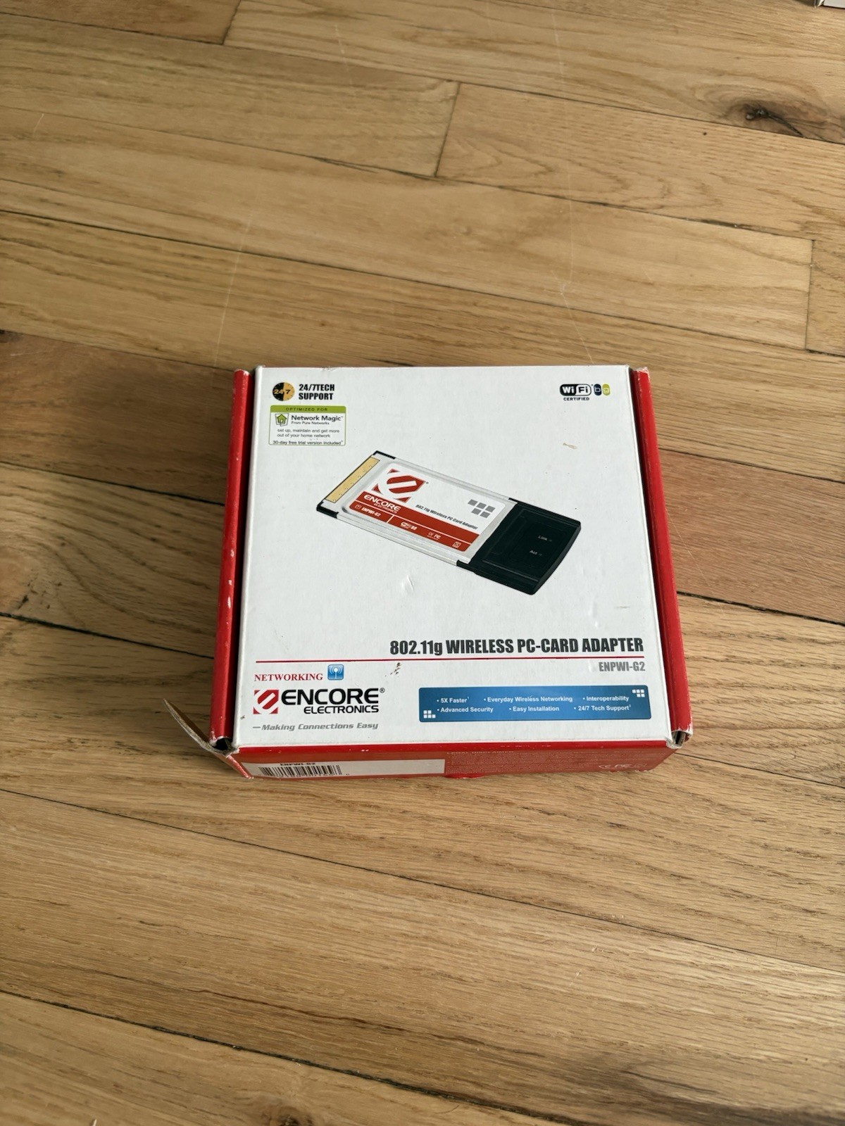 Encore Electronics 802.11g Wireless PC Card Adapter New In Box