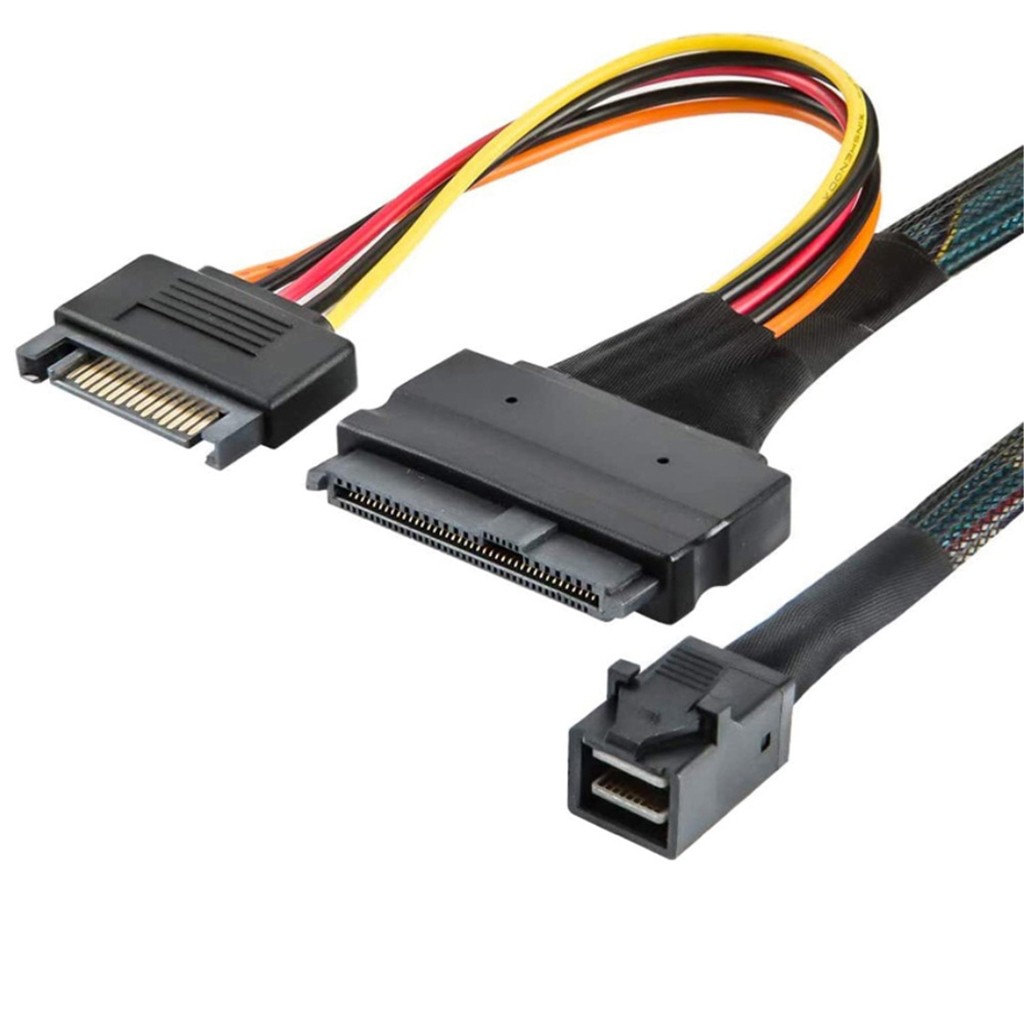 Mini SAS HD SFF-8088 to 4-Port SAS 8482 2-in-1 Server Cable, 50/100cm