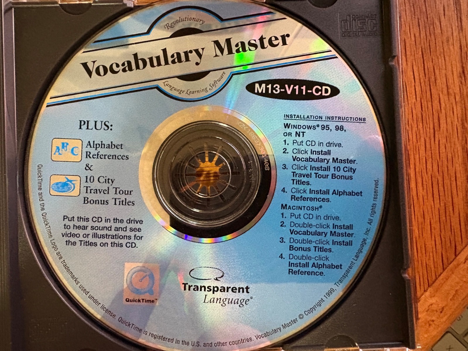 Transparent Language Vocabulary Master CD Software