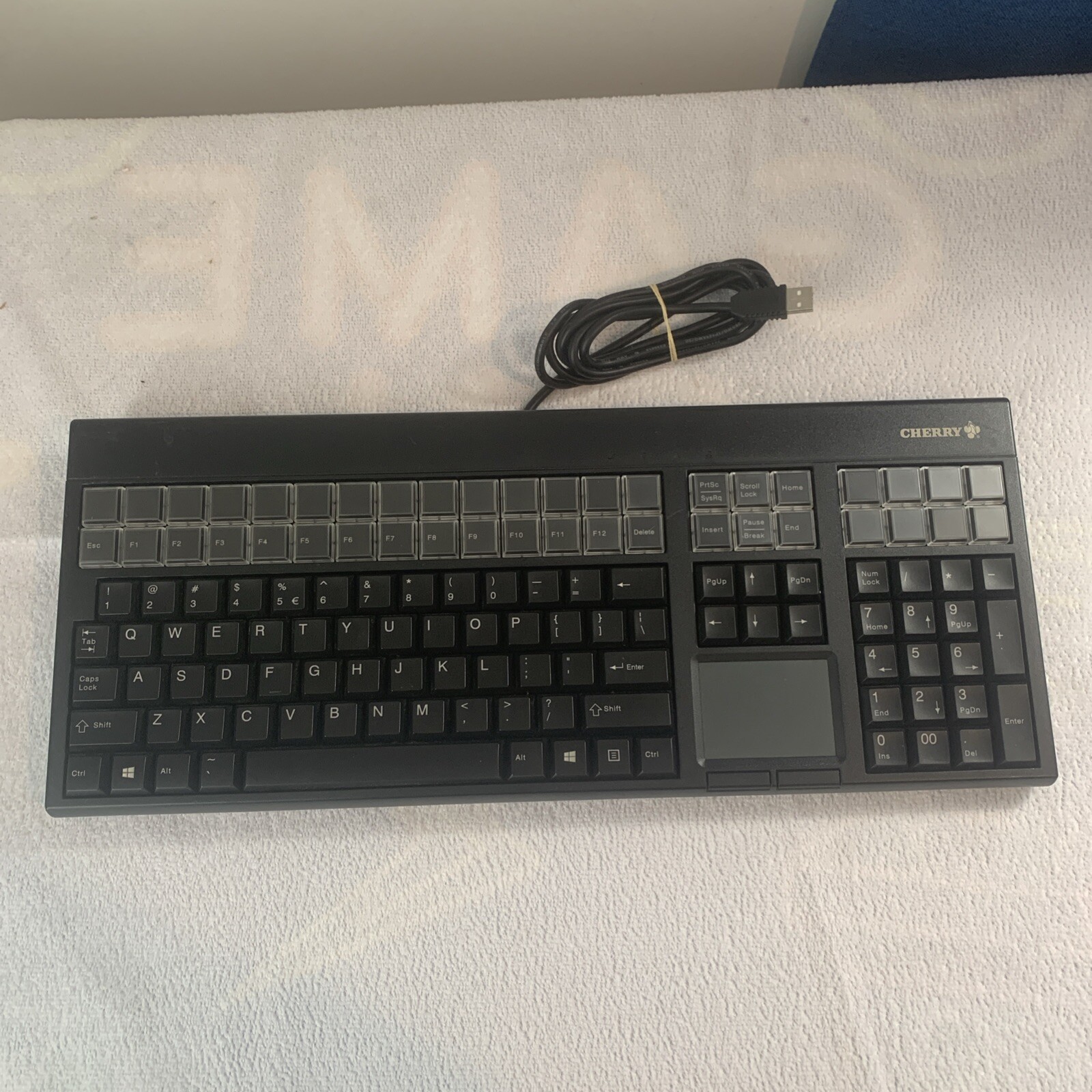 Cherry LPOS Wired USB Programable Keyboard P/N: G86-71401EUADAA In Good Conditon