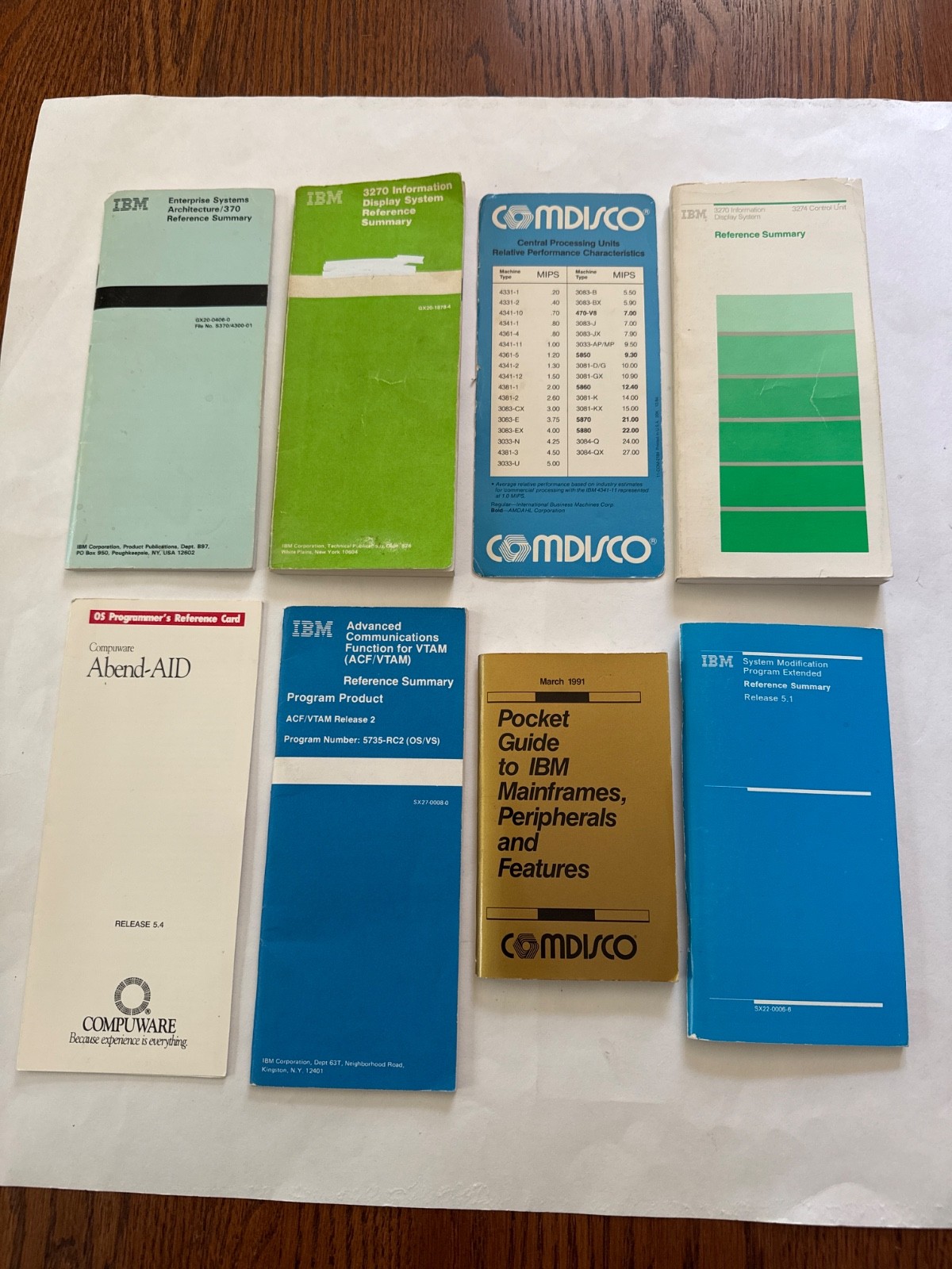 Lot Of Vintage IBM & Other Reference Booklets 1979-1991 (8 items)
