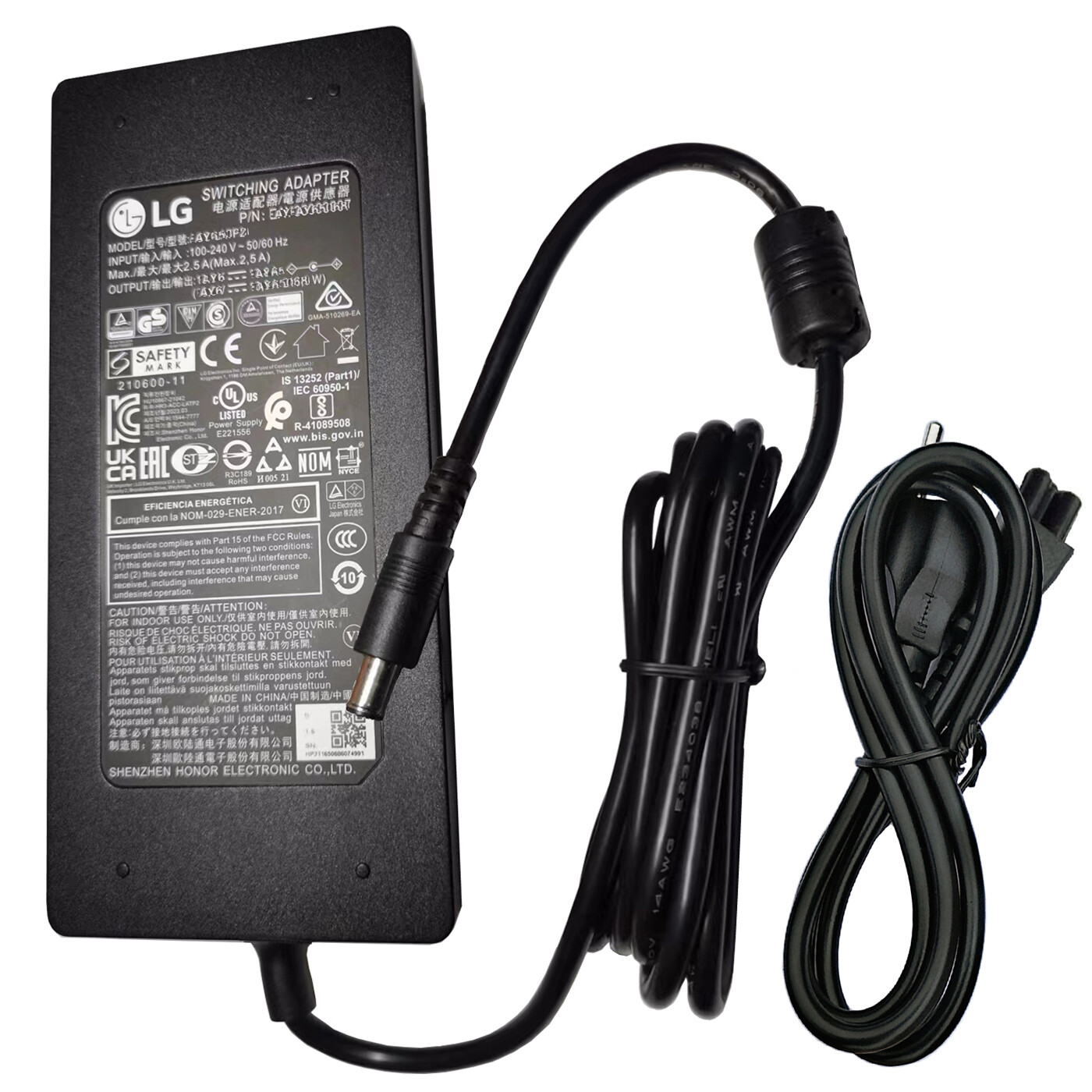 AC Adapter For LG 32" 34" 38" 21:9 Curved UltraWide Monitor Power Supply Charger