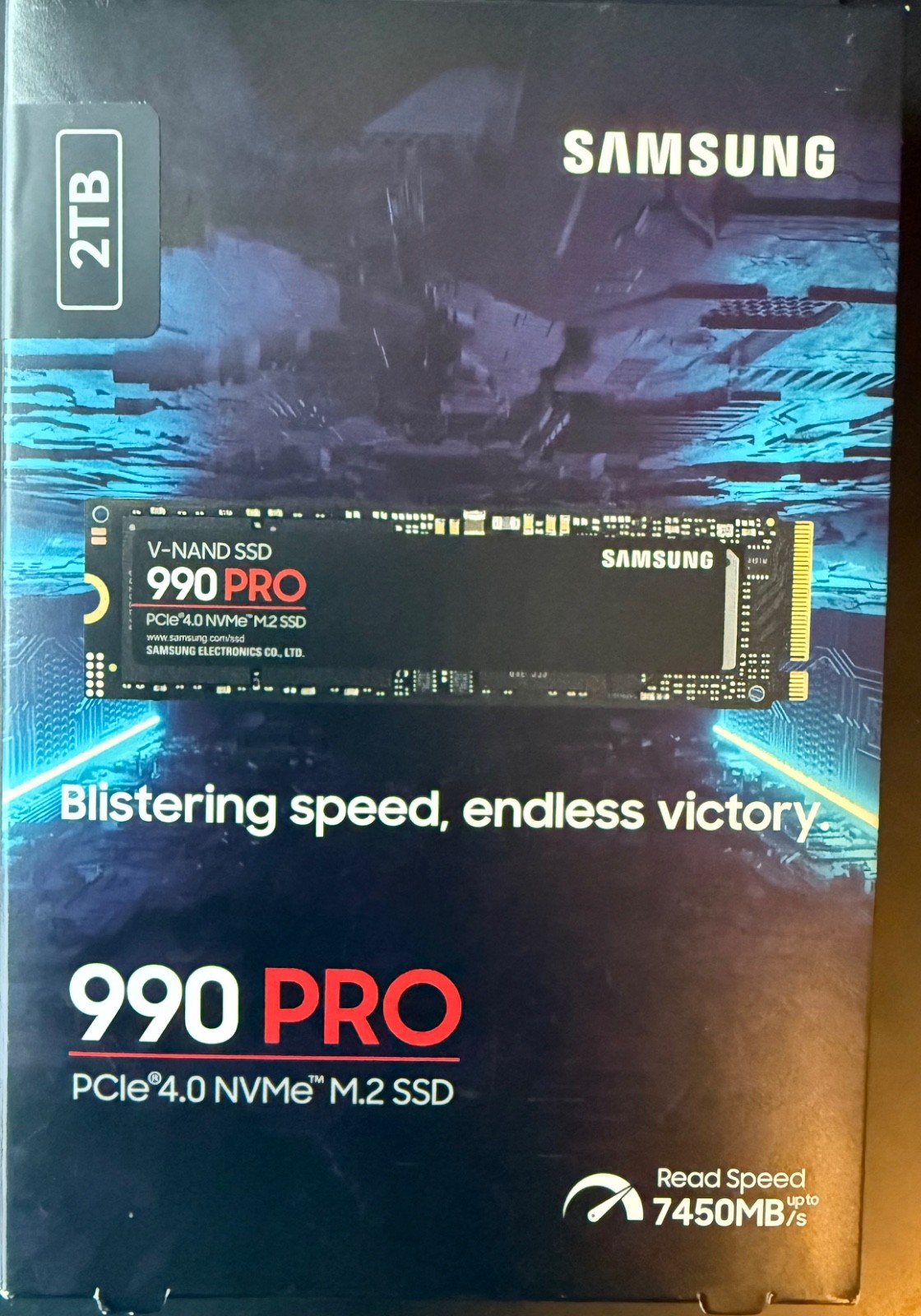 Samsung 990 PRO 2TB NVMe PCIe 4.0 M.2 2280 (MZ-V9P2T0B/AM) Internal SSD